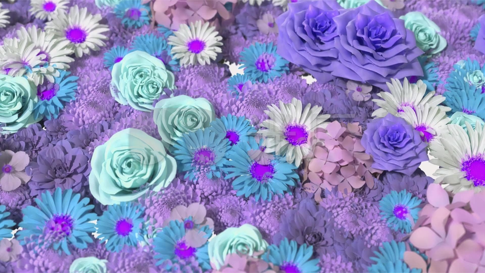 花朵花墙鲜花海唯美舞台背景