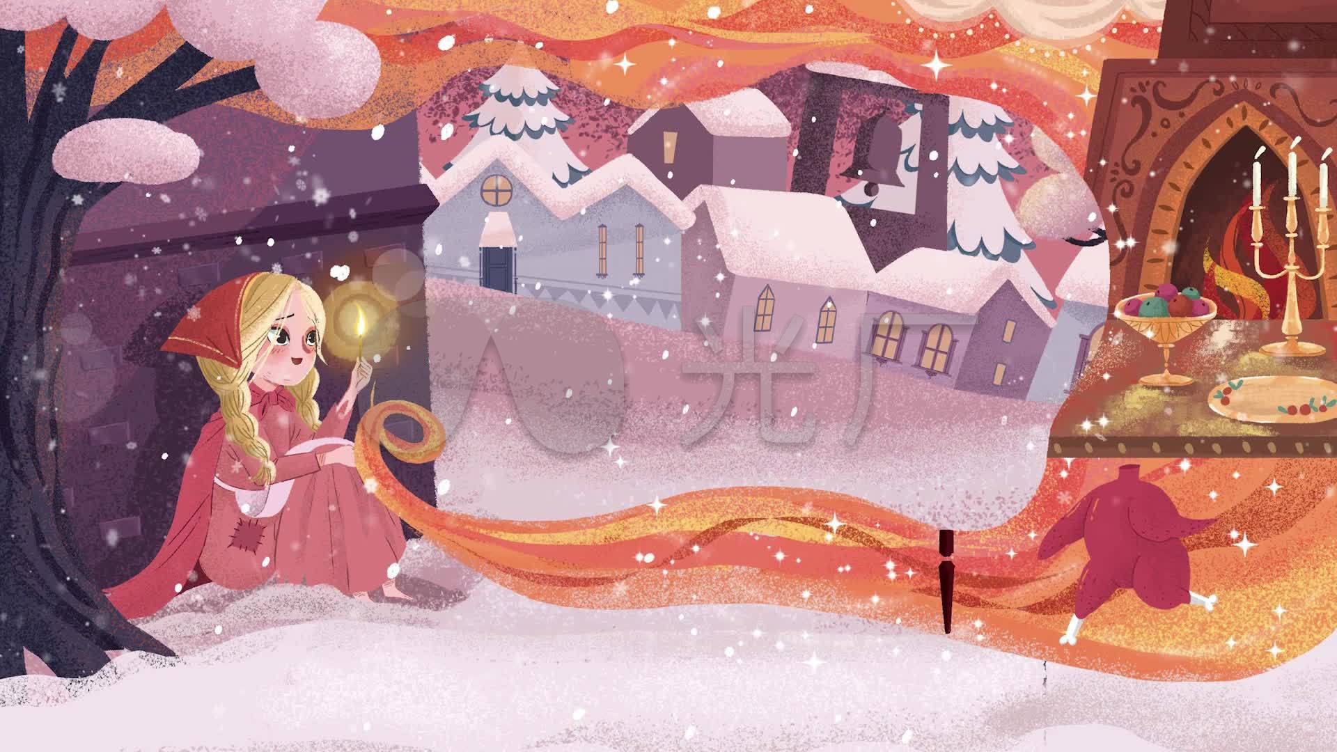《卖火柴的小女孩》背景视频_1920x1080_高清视频素材