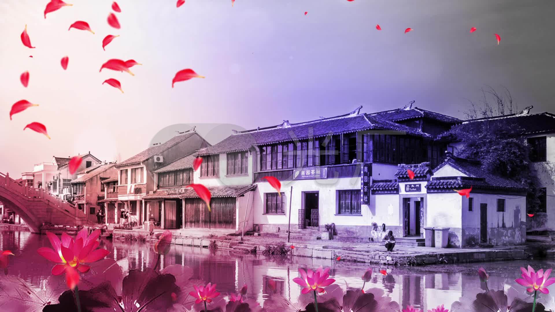 烟雨江南配乐舞台背景