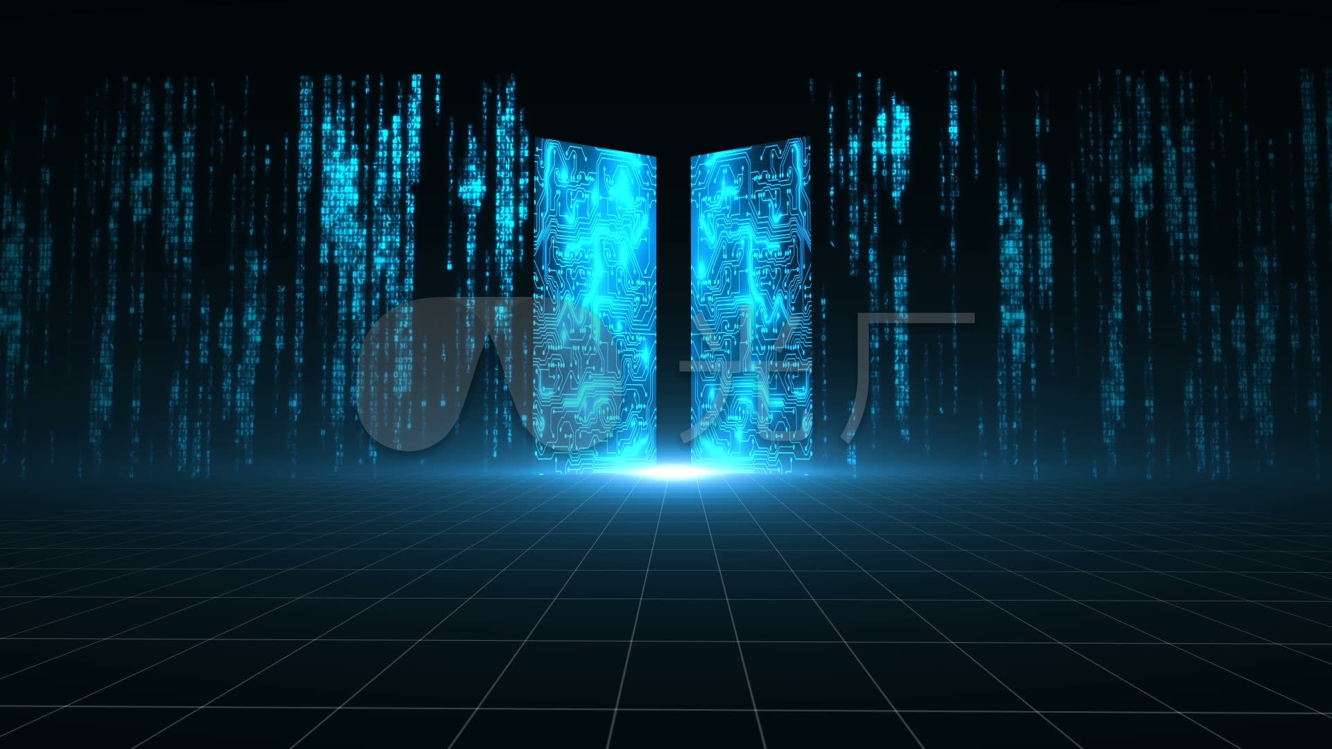 科技感数字大门_1920x1080_高清视频素材下载(编号:)