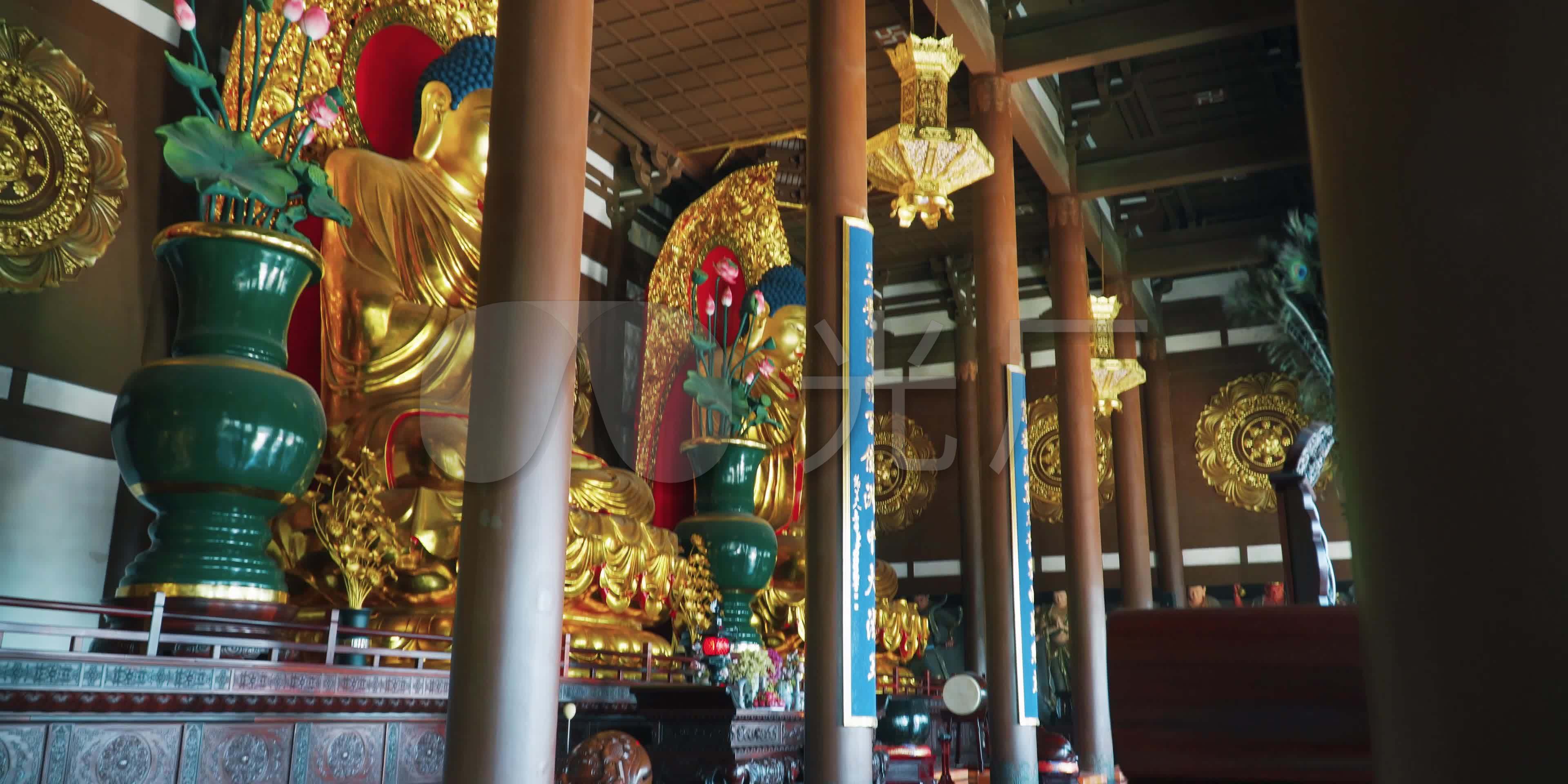 北方寺庙廊坊隆福寺4k_3840x1920_高清视频素材下载