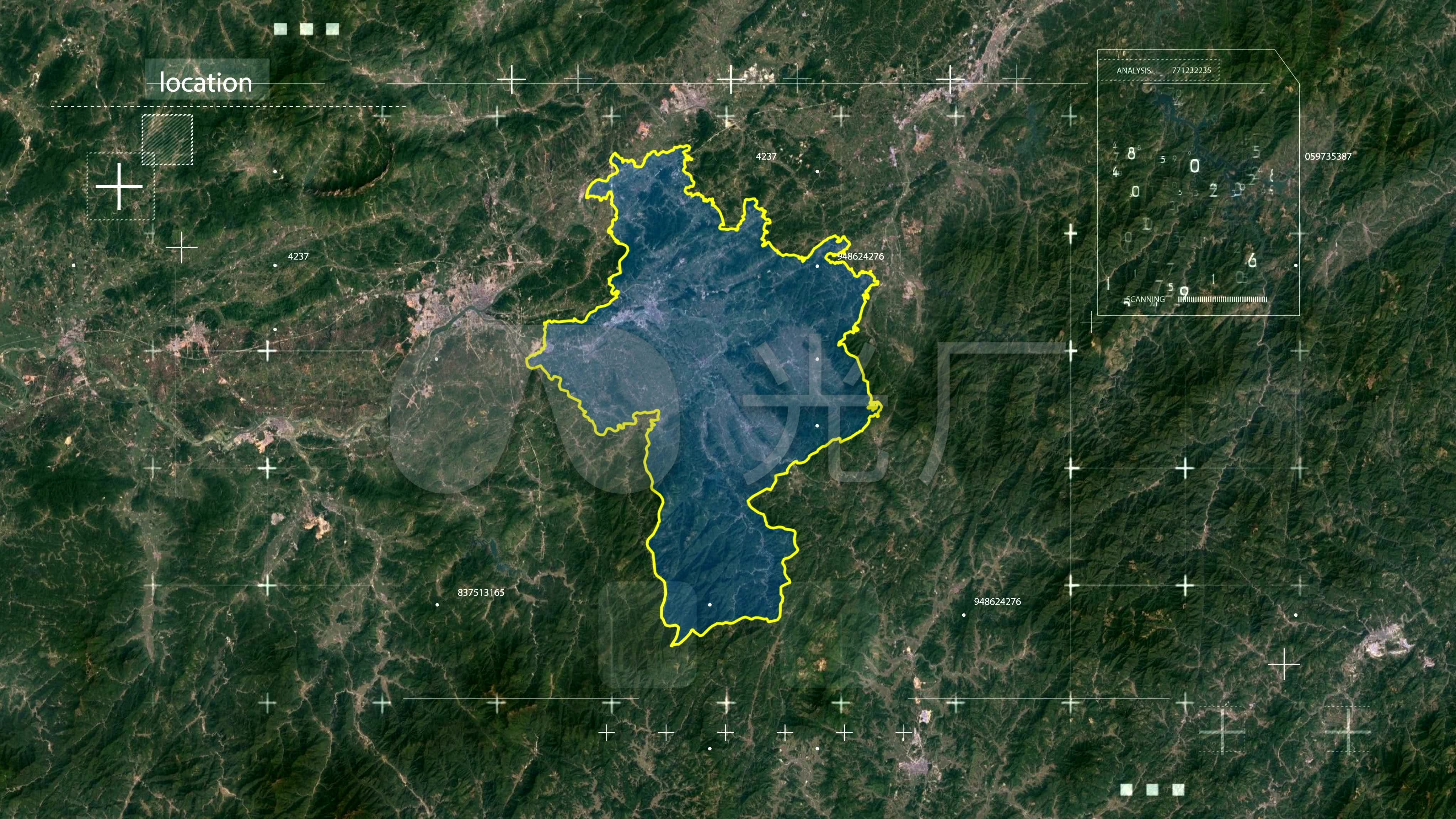 广丰区-地图赣11_4096x2304_高清视频素材下载(编号:4126188)_影视
