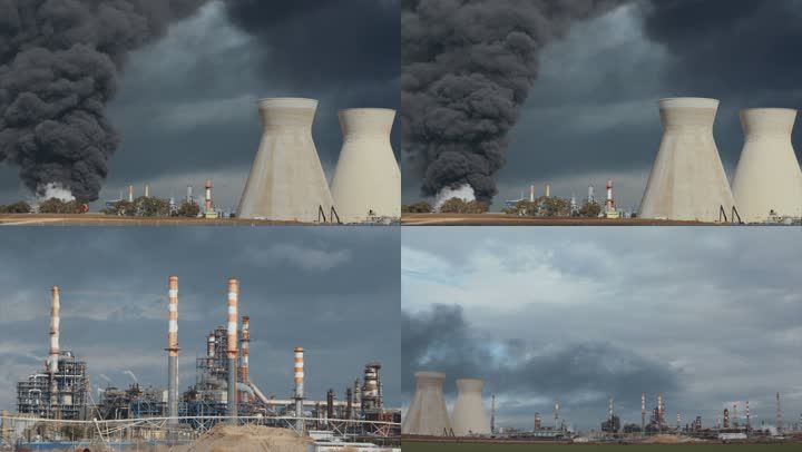 环境污染烟雾破坏环境工厂视频素材