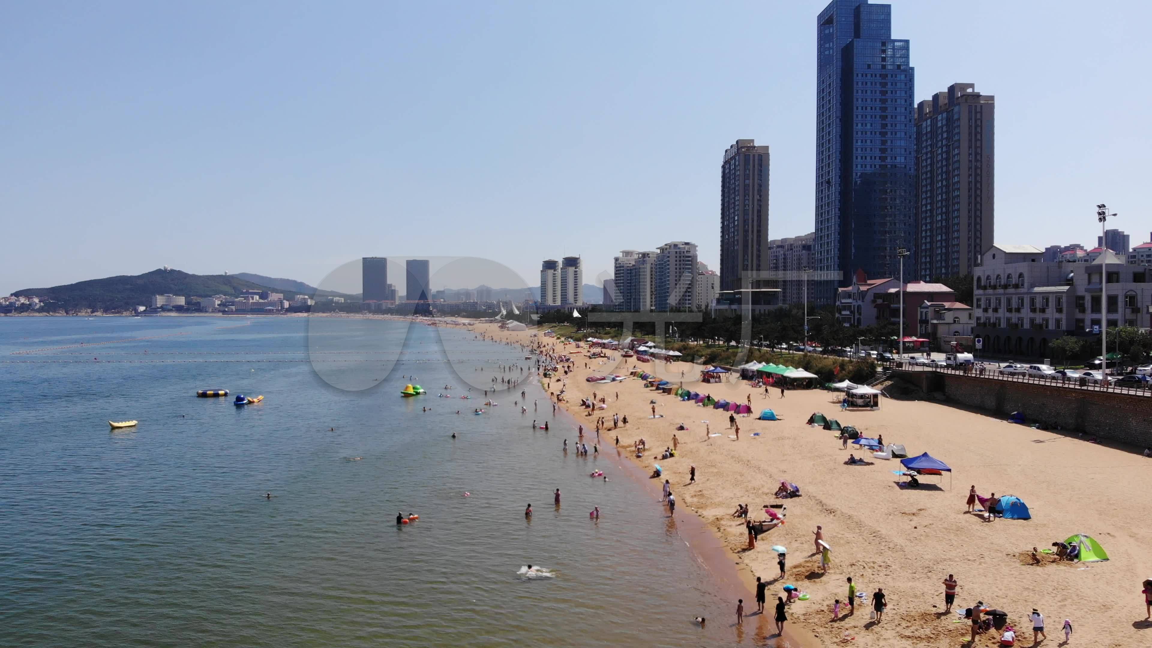 威海国际海水浴场无人机航拍