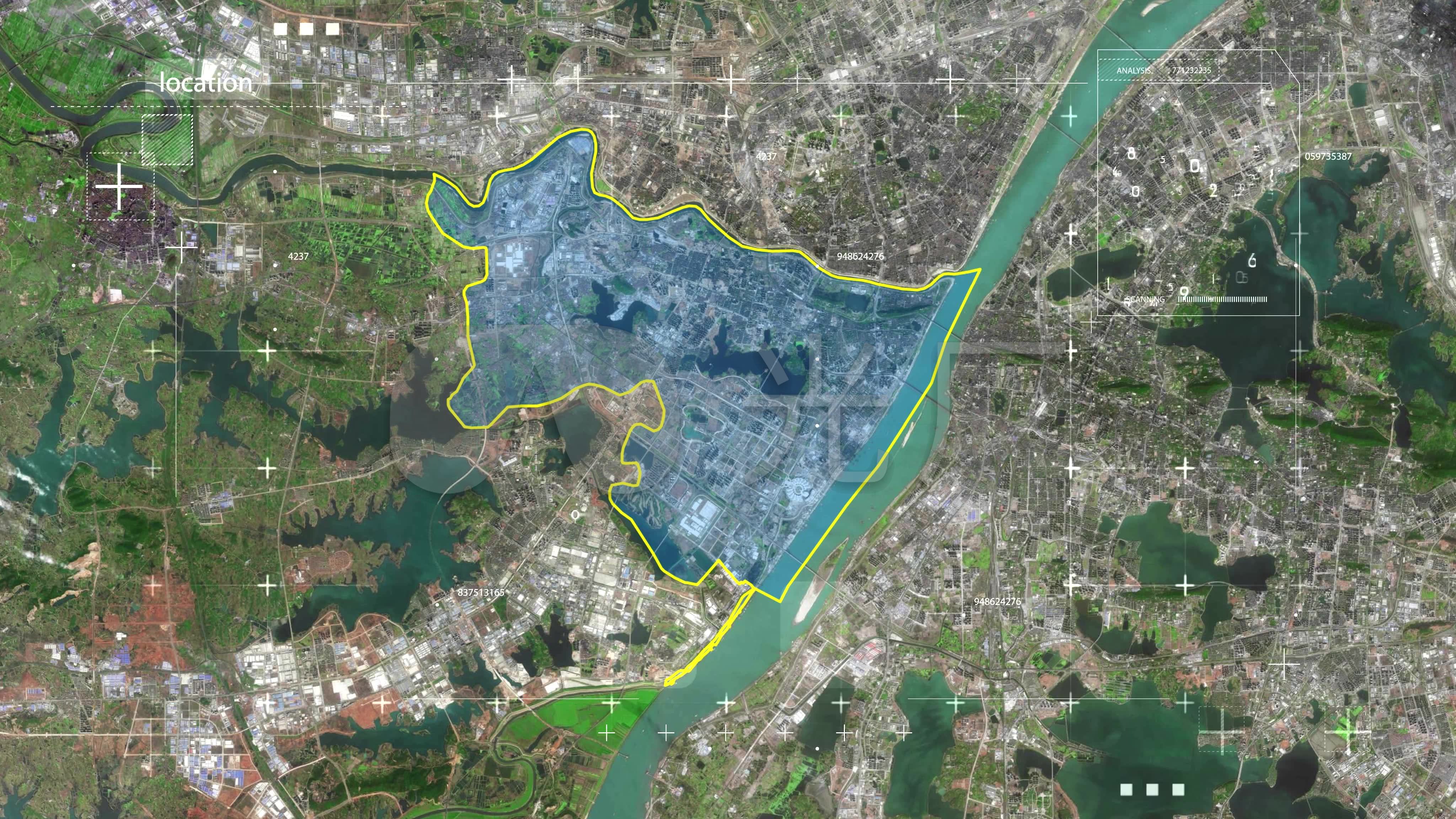 汉阳区-地图鄂18_4096x2304_高清视频素材下载(编号:)