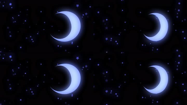 【4k】月亮和星星浪漫背景