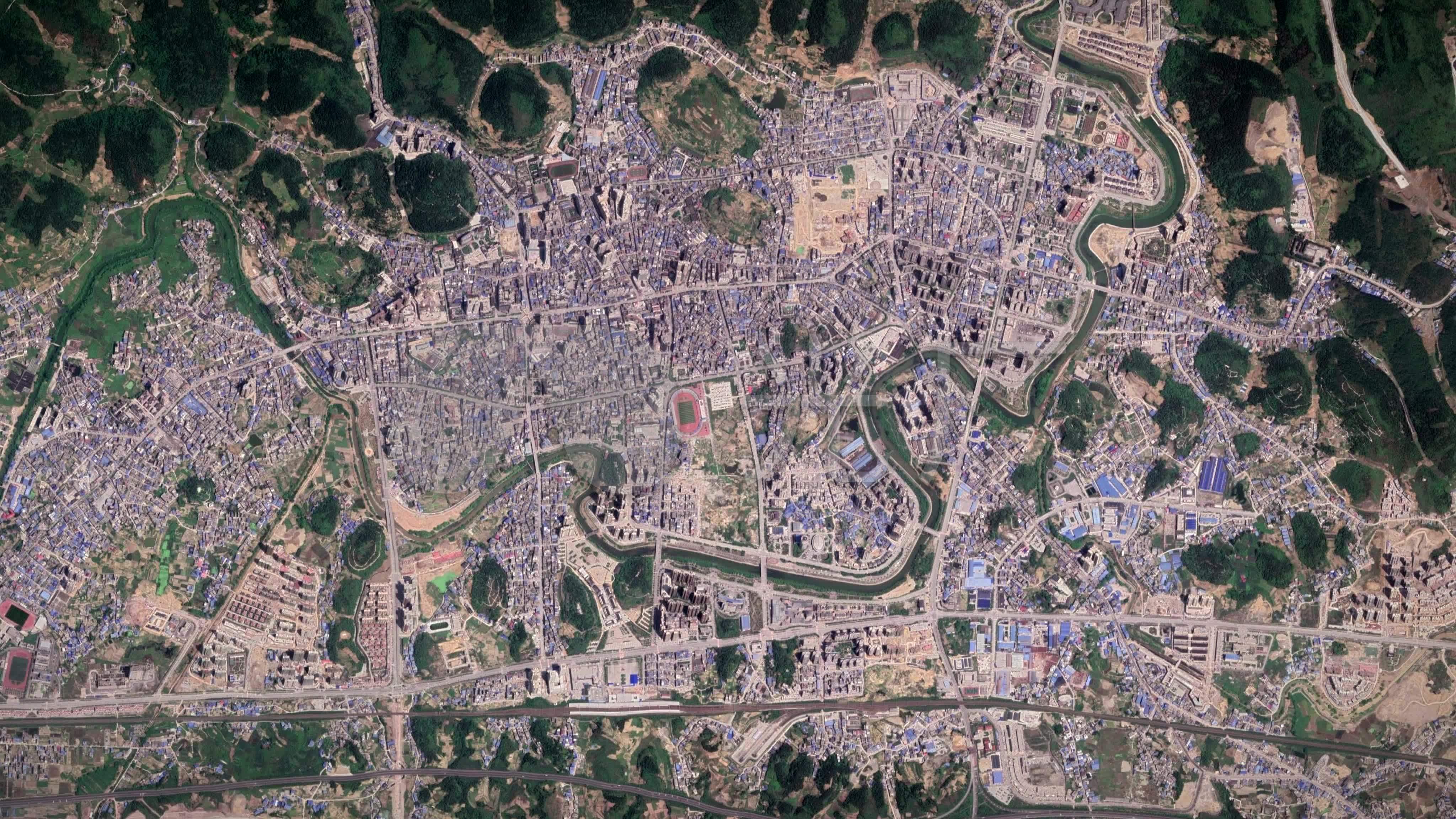 利川市-地图鄂31_4096x2304_高清视频素材下载(编号:)