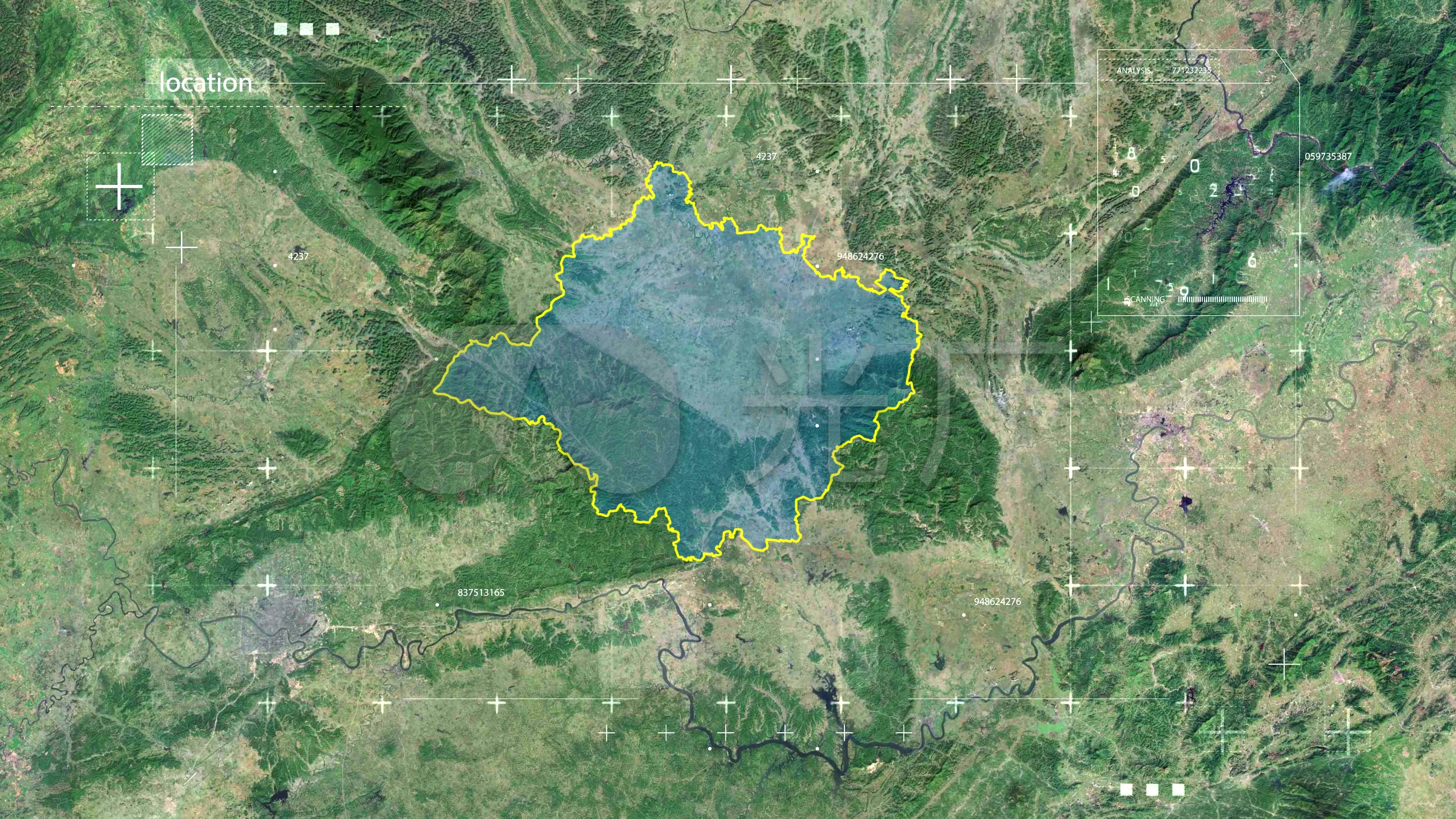 宾阳县-地图桂3_4096x2304_高清视频素材下载(编号:)