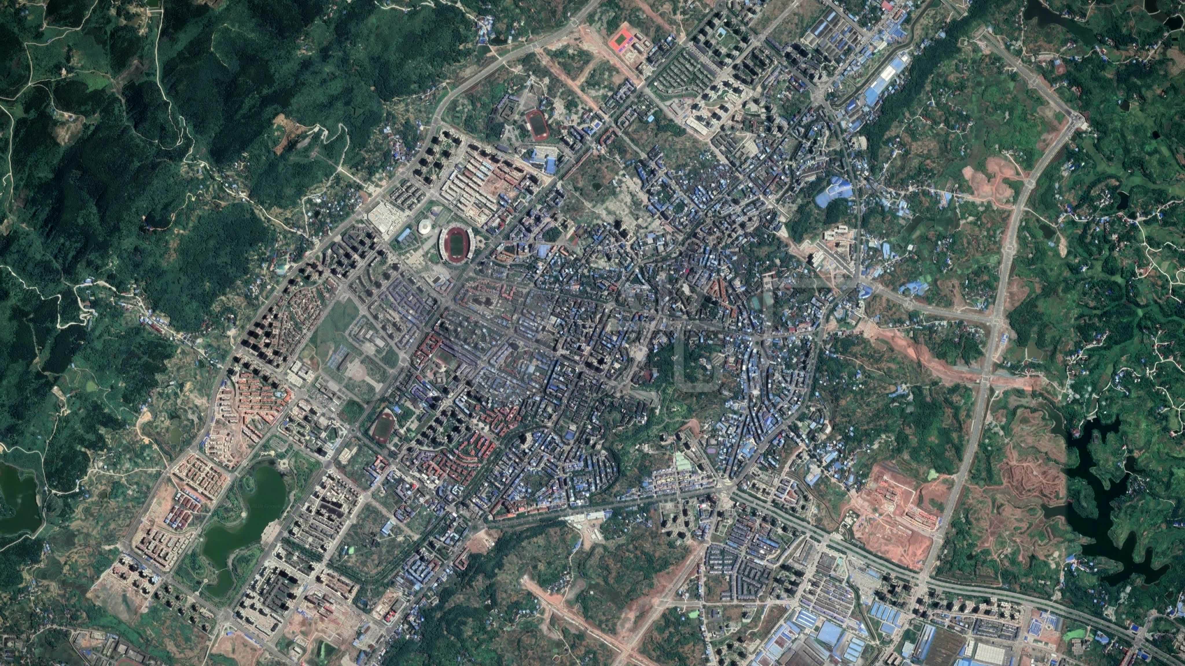 垫江县-渝地图7_4096x2304_高清视频素材下载(编号:)