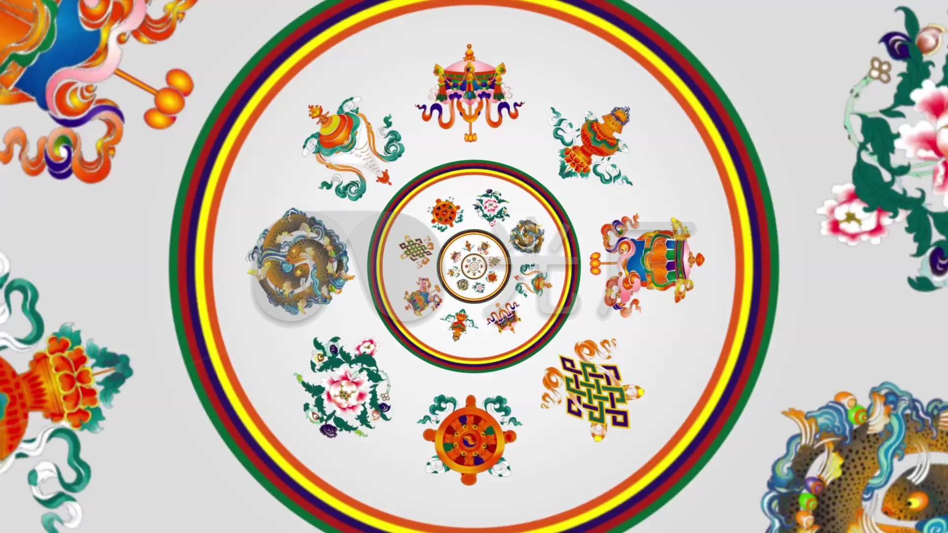 圆满八吉祥_1920x1080_高清视频素材下载(编号:)_舞台