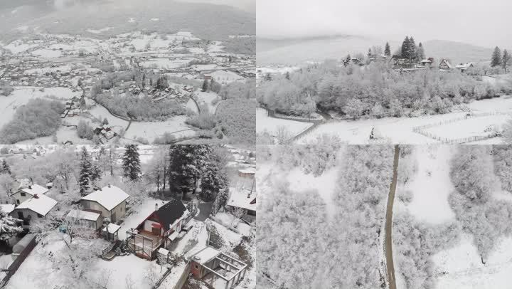 雪景村庄