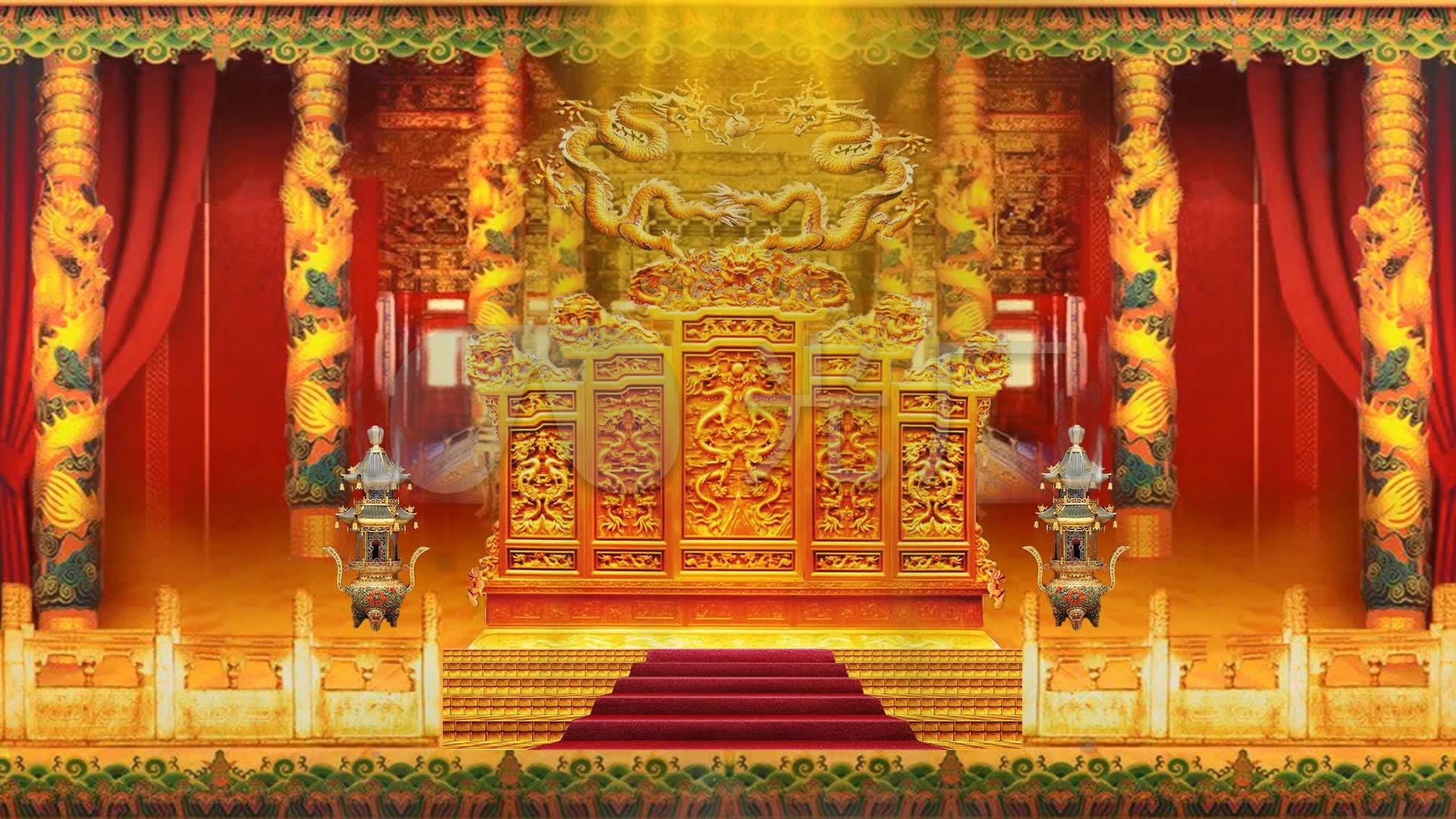 视频素材 舞台背景 场景背景 金銮殿(无龙椅) 来自视频原始文件或预览