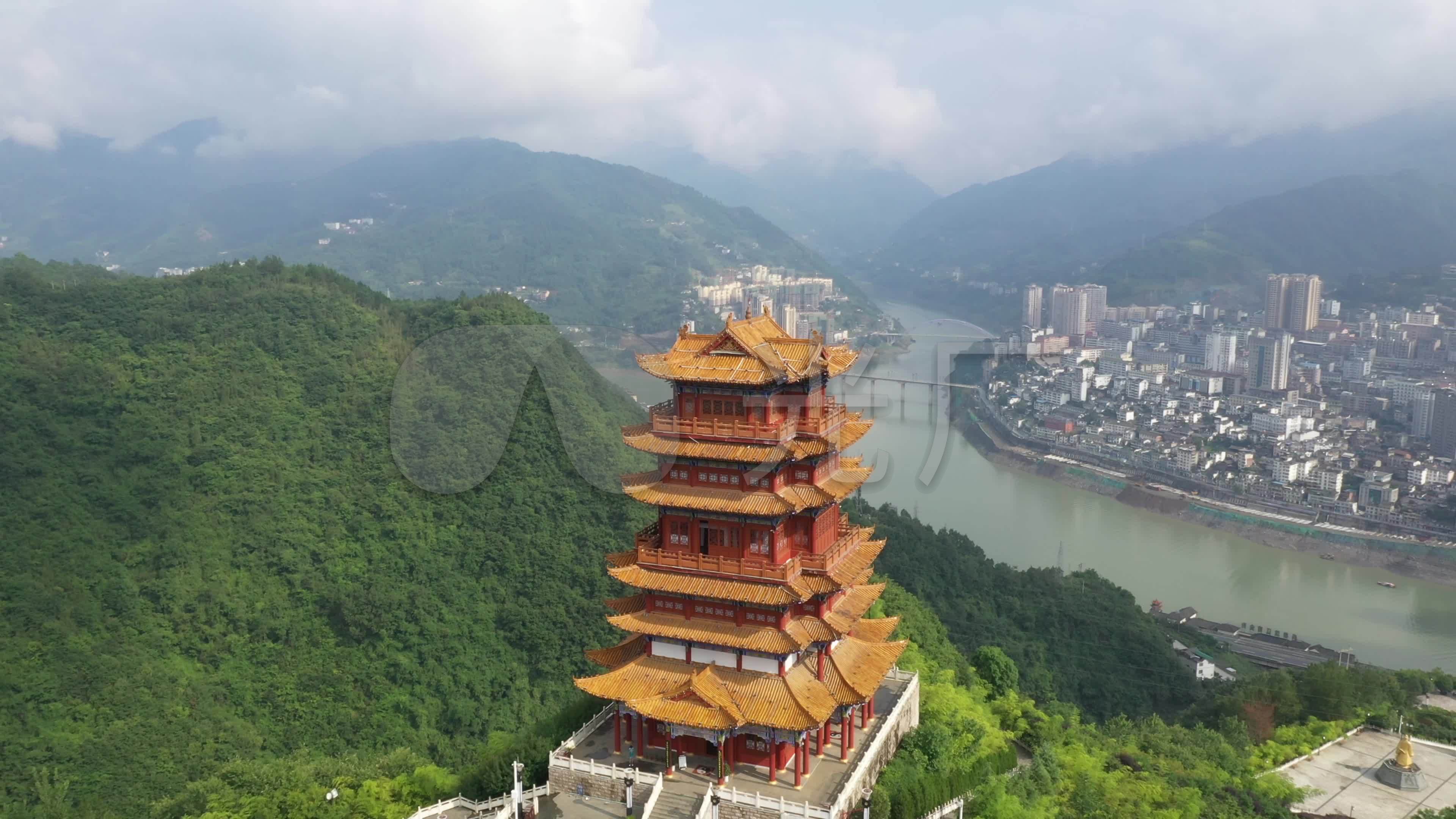 紫阳航拍文笔山云海_3840x2160_高清视频素材下载(编号:4148784)_实拍