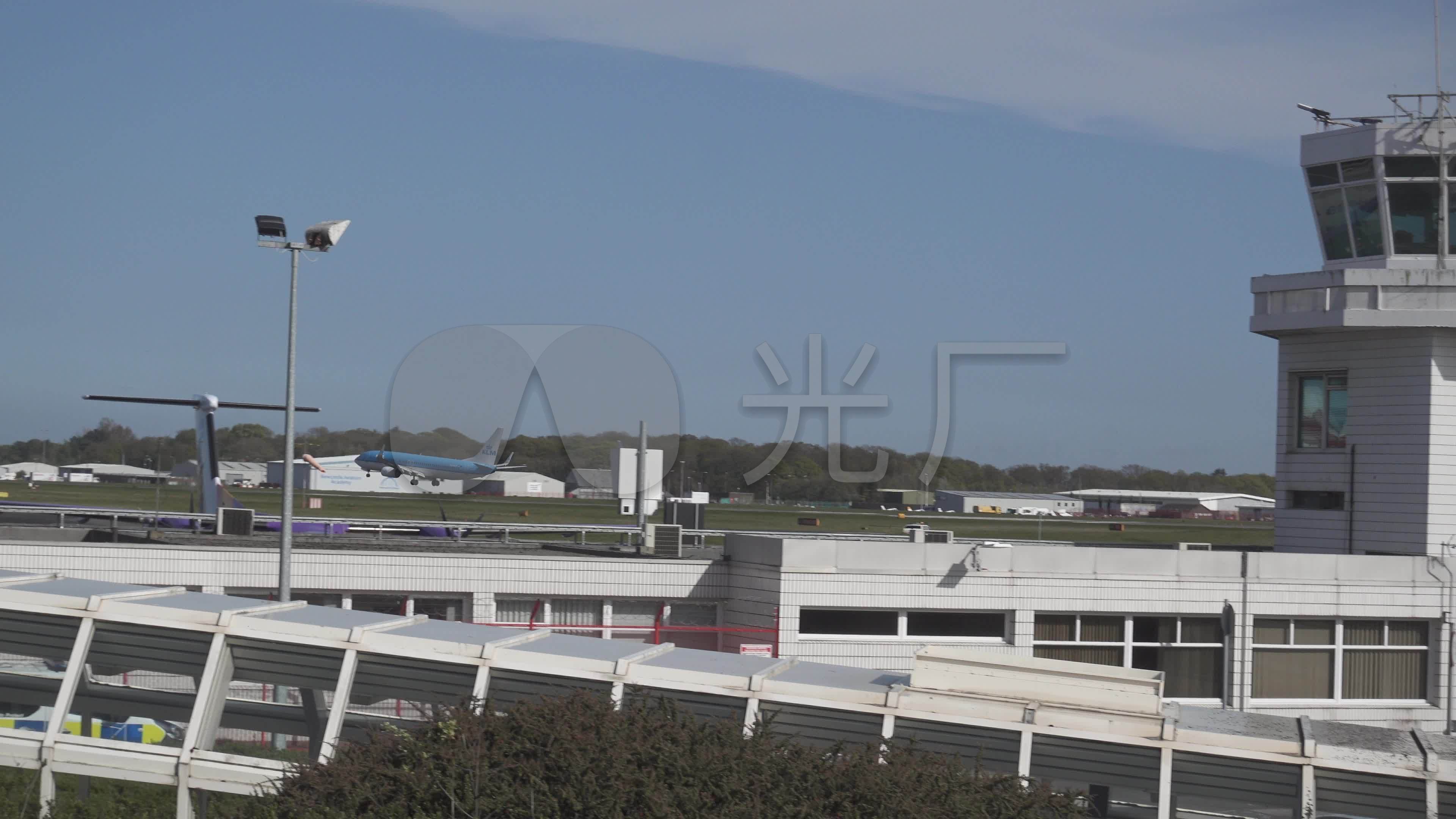 纽卡斯尔机场飞机降落4k高清荷兰航空