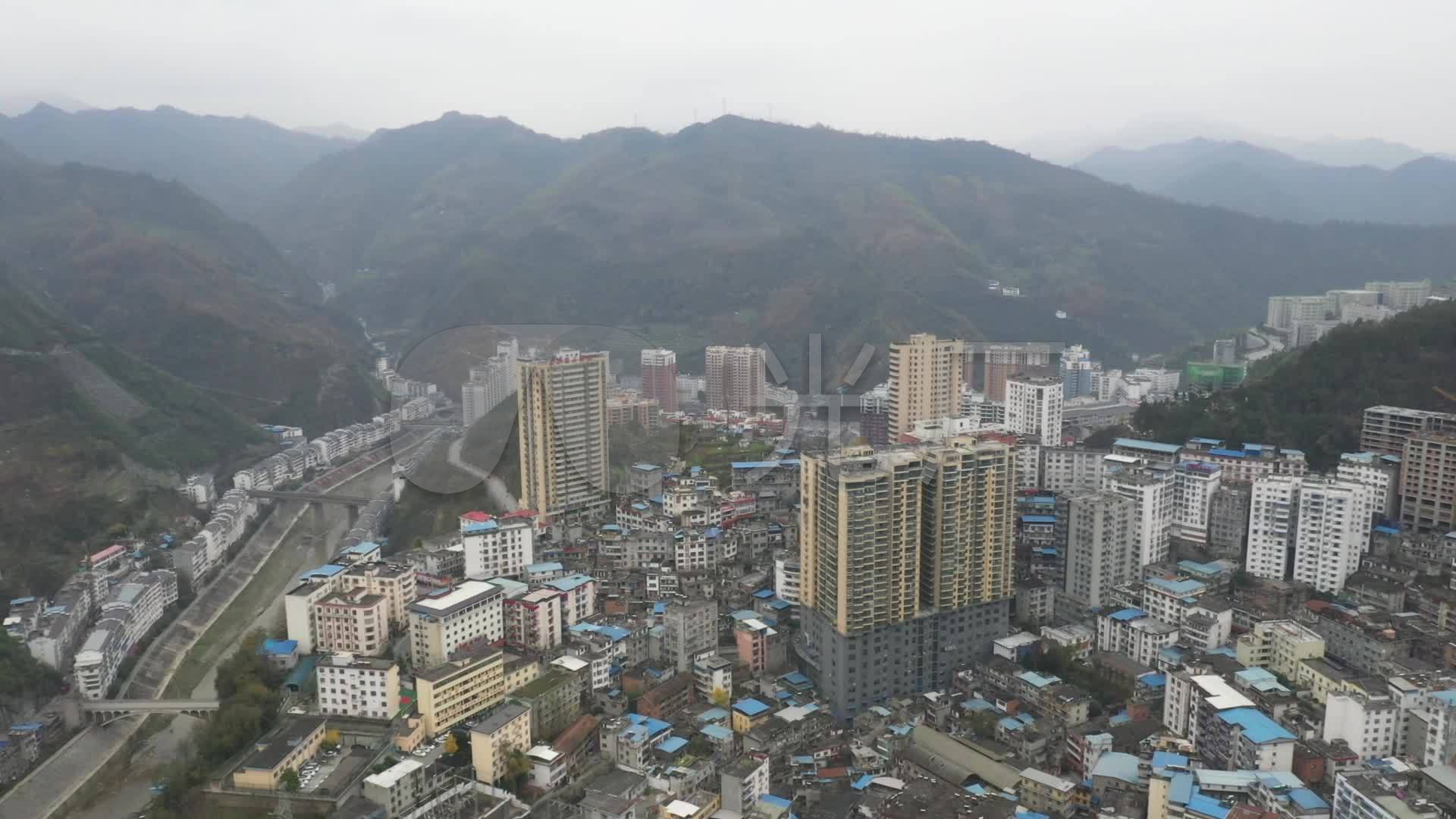 陕西白河县航拍4k高清素材