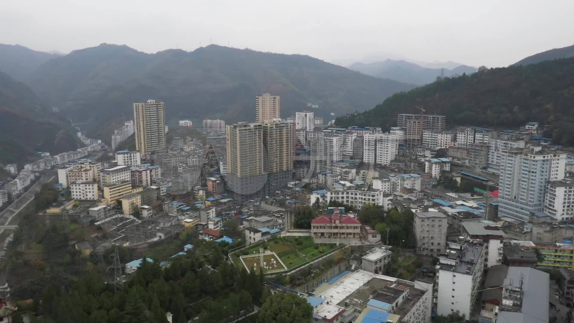 陕西白河县航拍4k高清素材