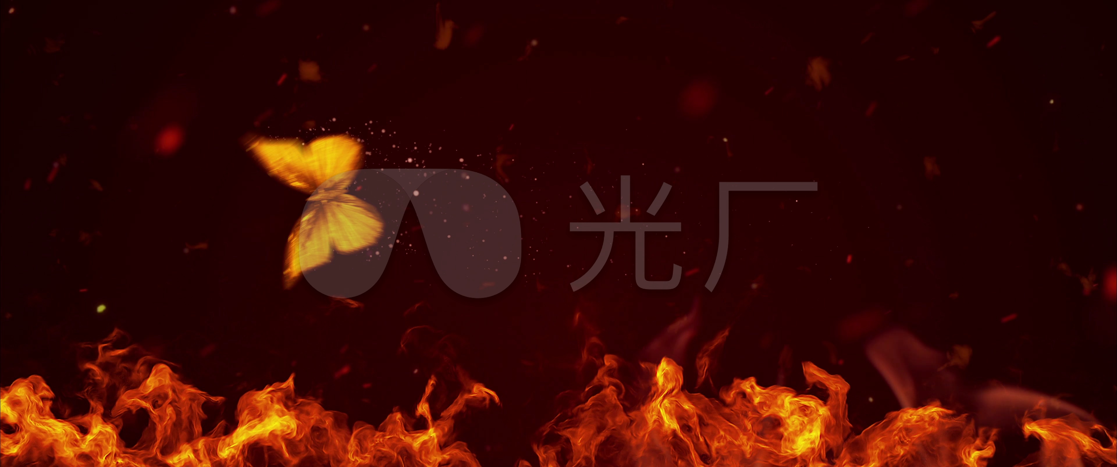 火蝴蝶_3840x1606_高清视频素材下载(编号:4159682)_舞台背景_vj师网