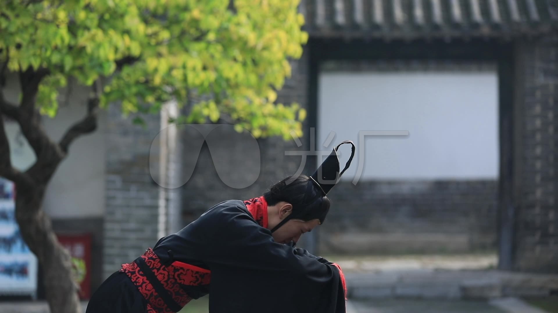 古代君子鞠躬行礼礼仪_1920x1080_高清视频素材下载(编号:4174418)