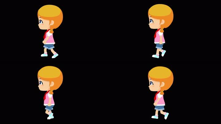 小女孩走路flash源文件