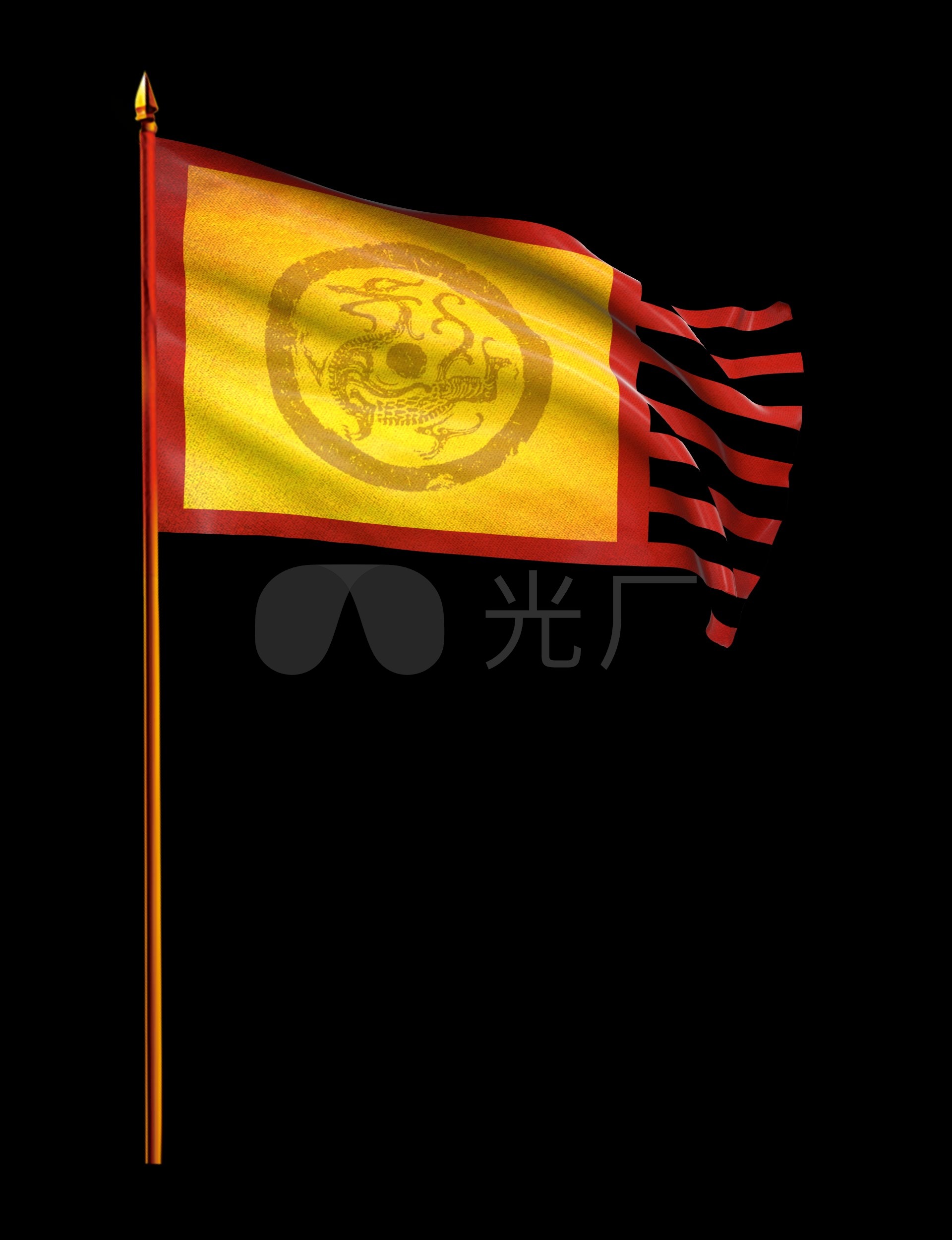 古代战旗_1920x2500_高清视频素材下载(编号:4178784)_影视包装_vj师