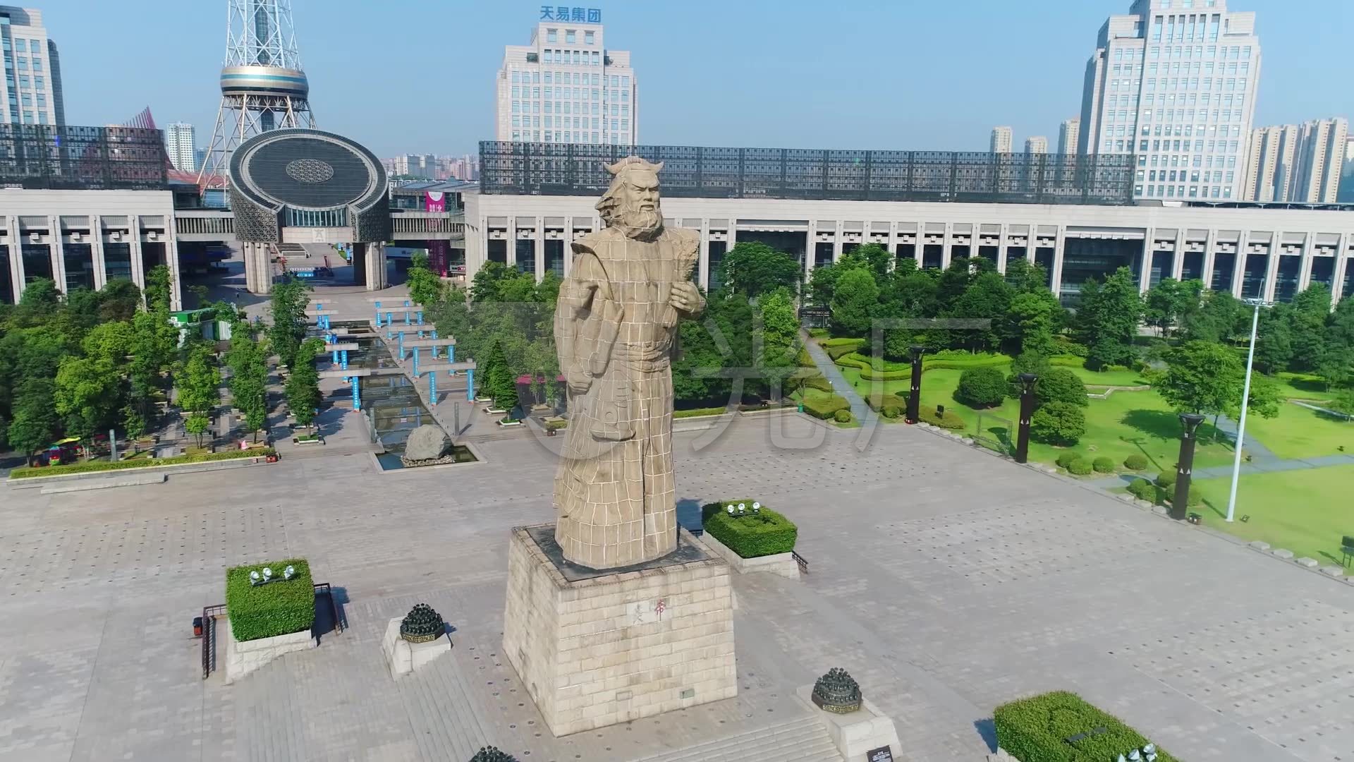 株洲 炎帝 广场 航拍 神农塔