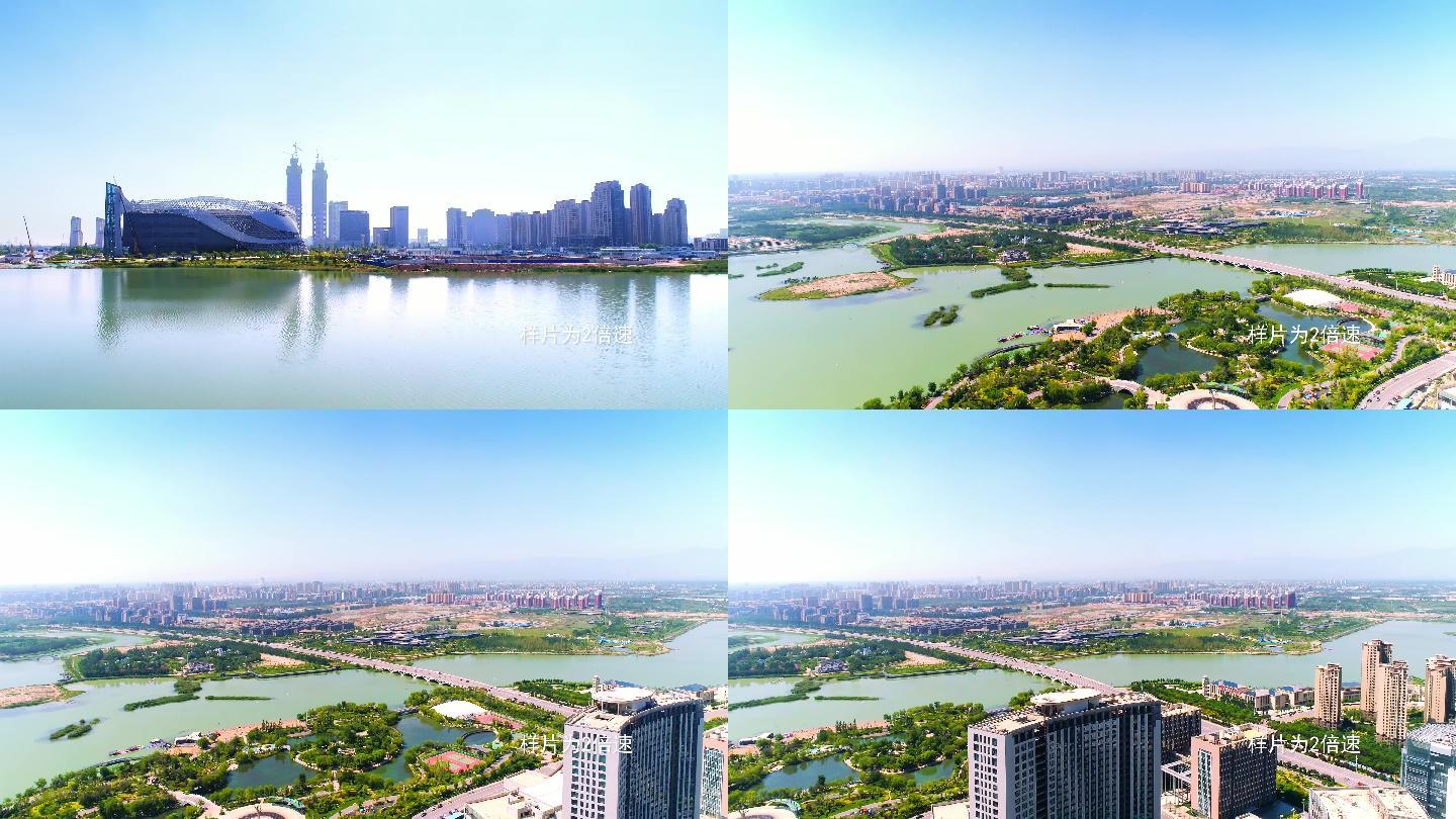 宁夏 银川 阅海湾 阅海 大景 全景