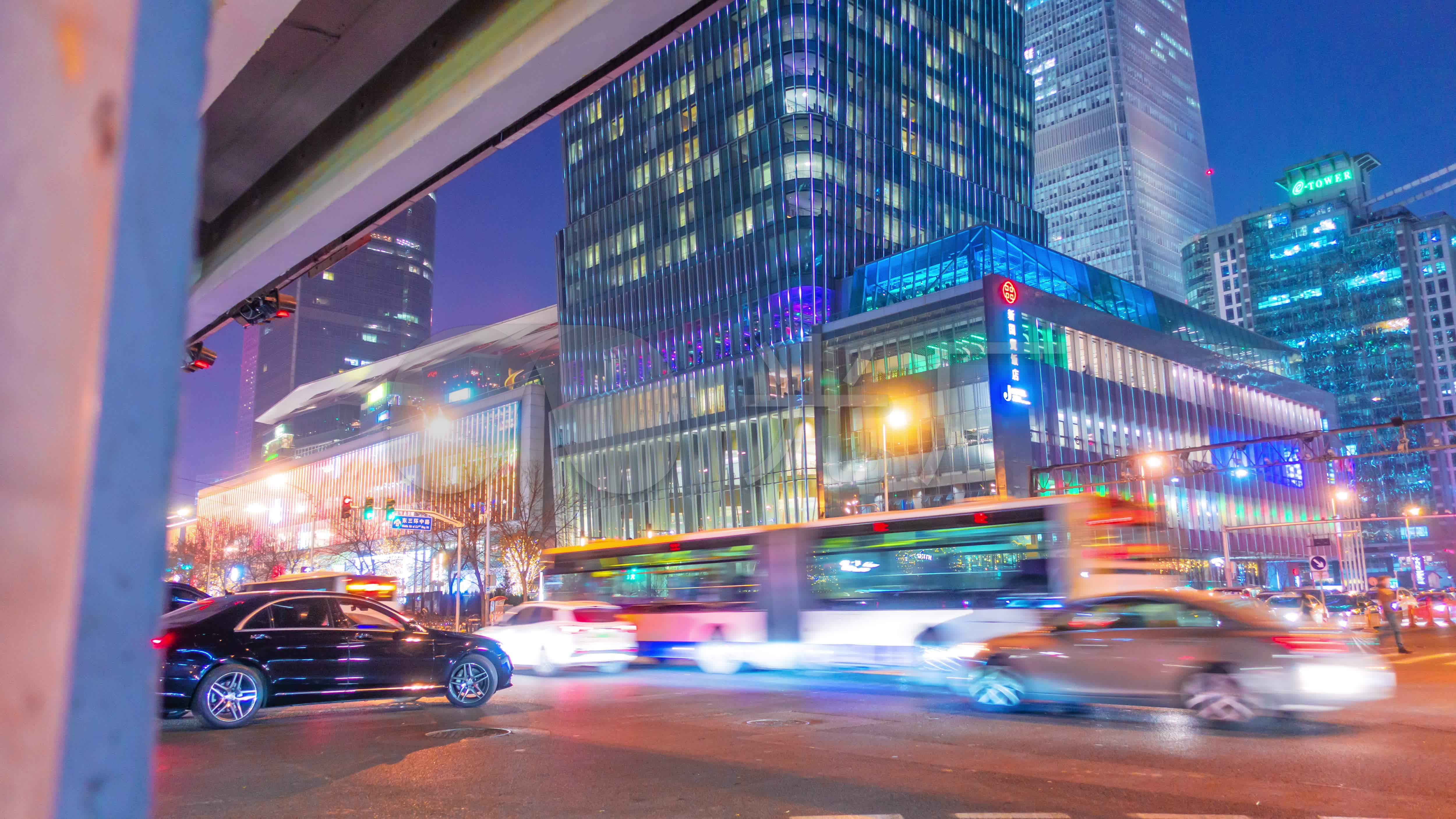 5k超清北京三里屯延时拍摄城市宣传_5000x2813_高清