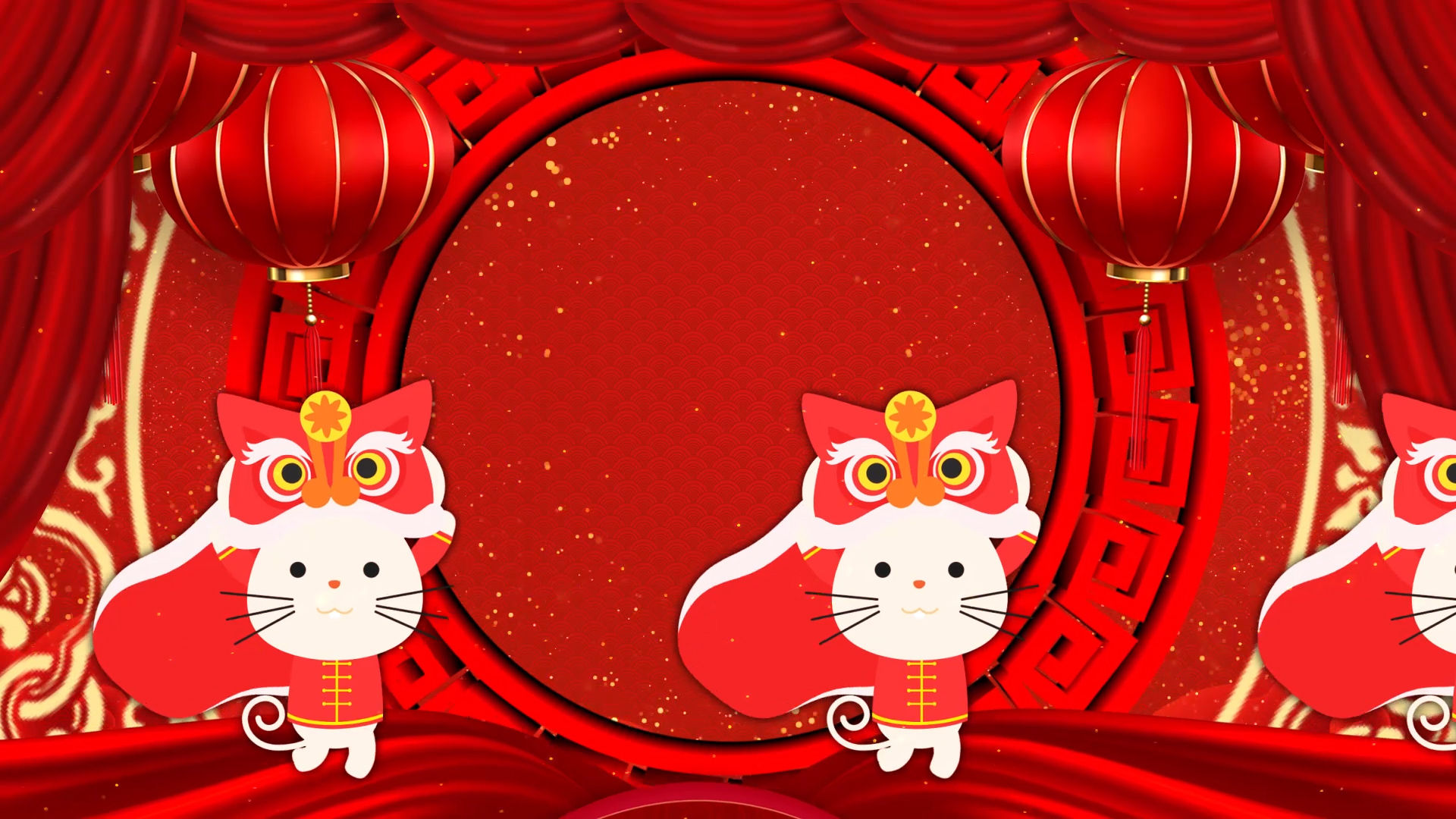 恭喜发财鼠年祝贺背景视频