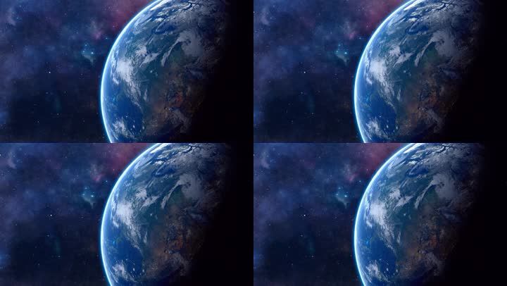 视频素材 舞台背景 场景背景 4k星空地球 声明水印不代表署名仅用于