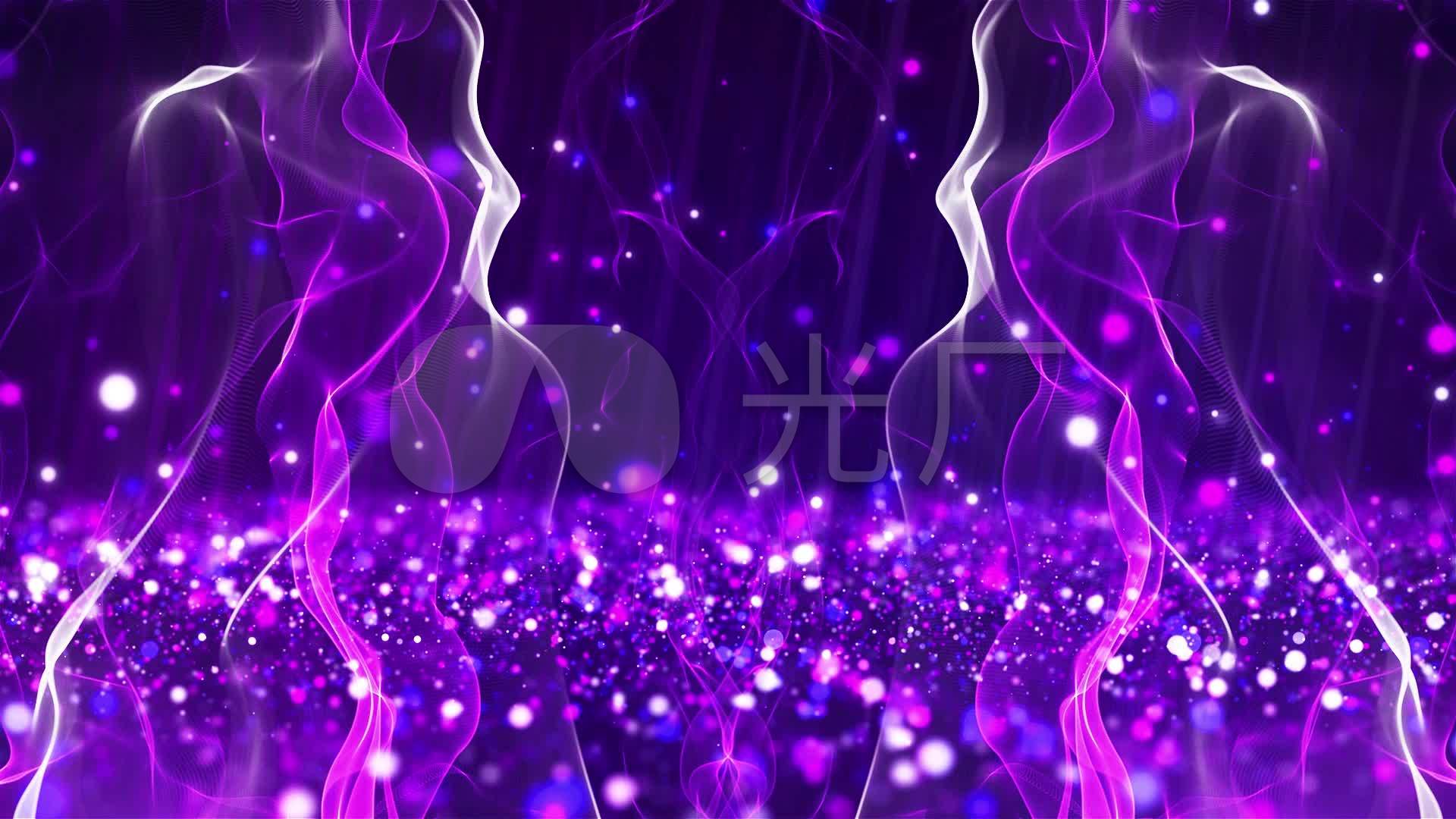 蓝紫色梦幻粒子光斑led背景