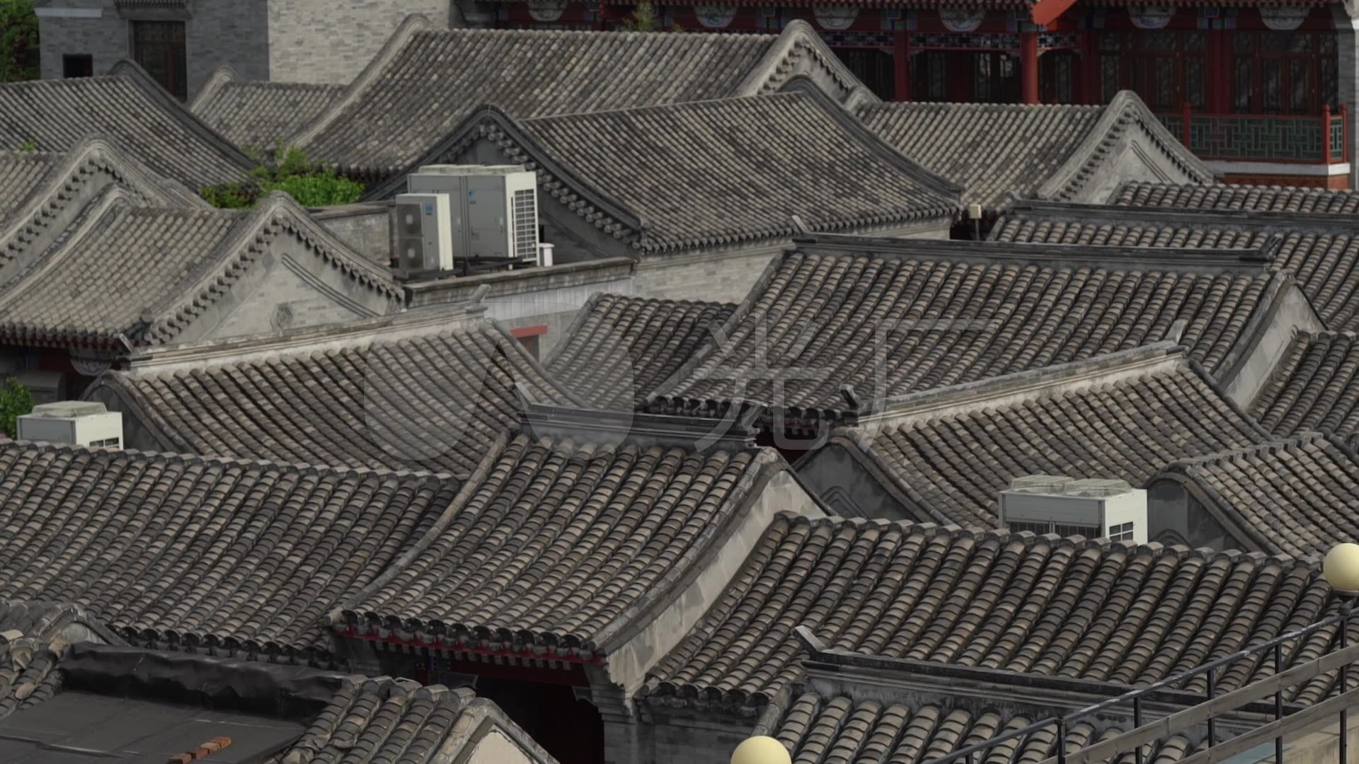 北京四合院屋顶瓦房建筑_1920x1080_高清视频素材下载