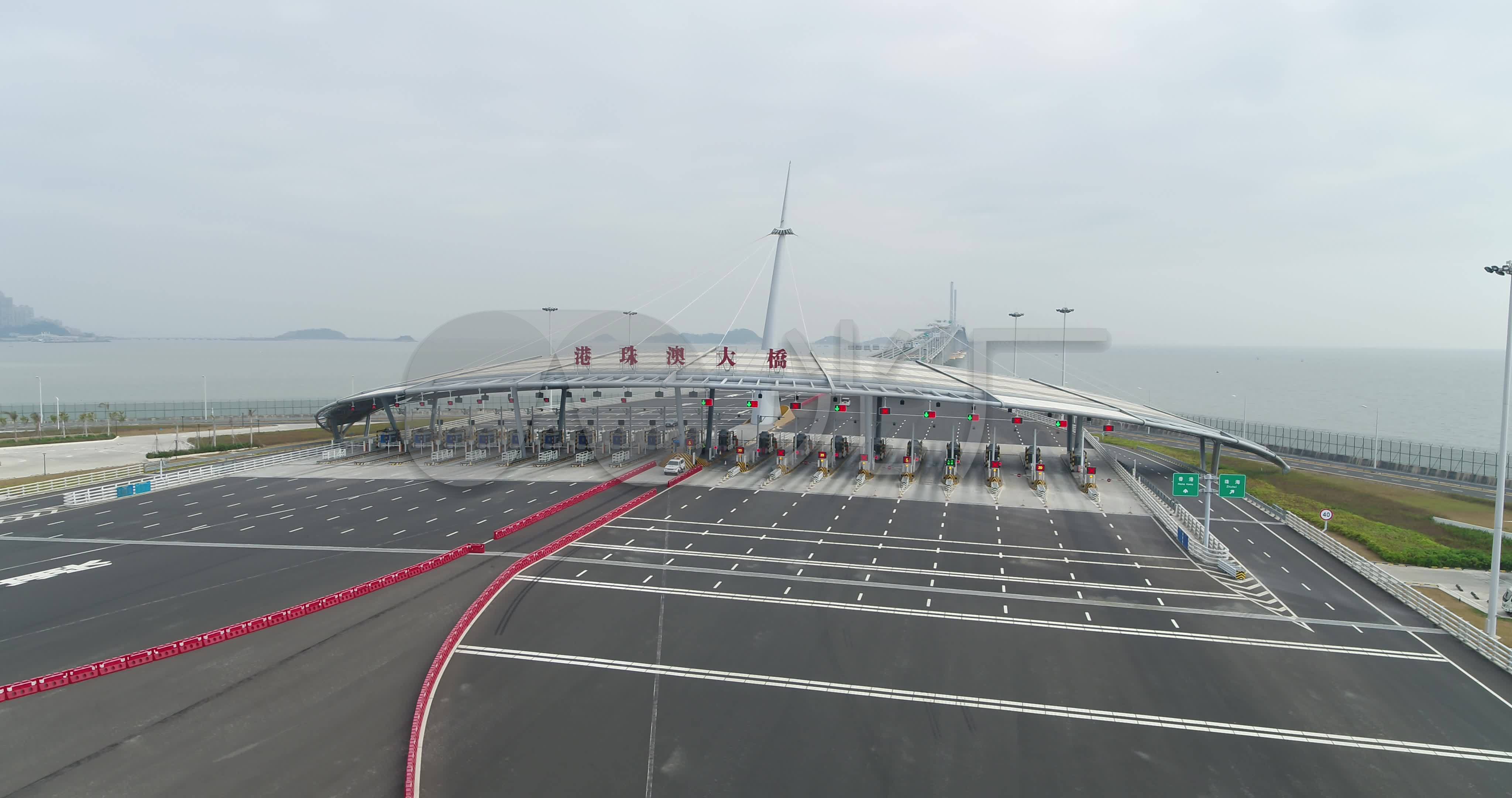 悟2x7-4k港珠澳大桥收费站超广角_4096x2160_高清视频
