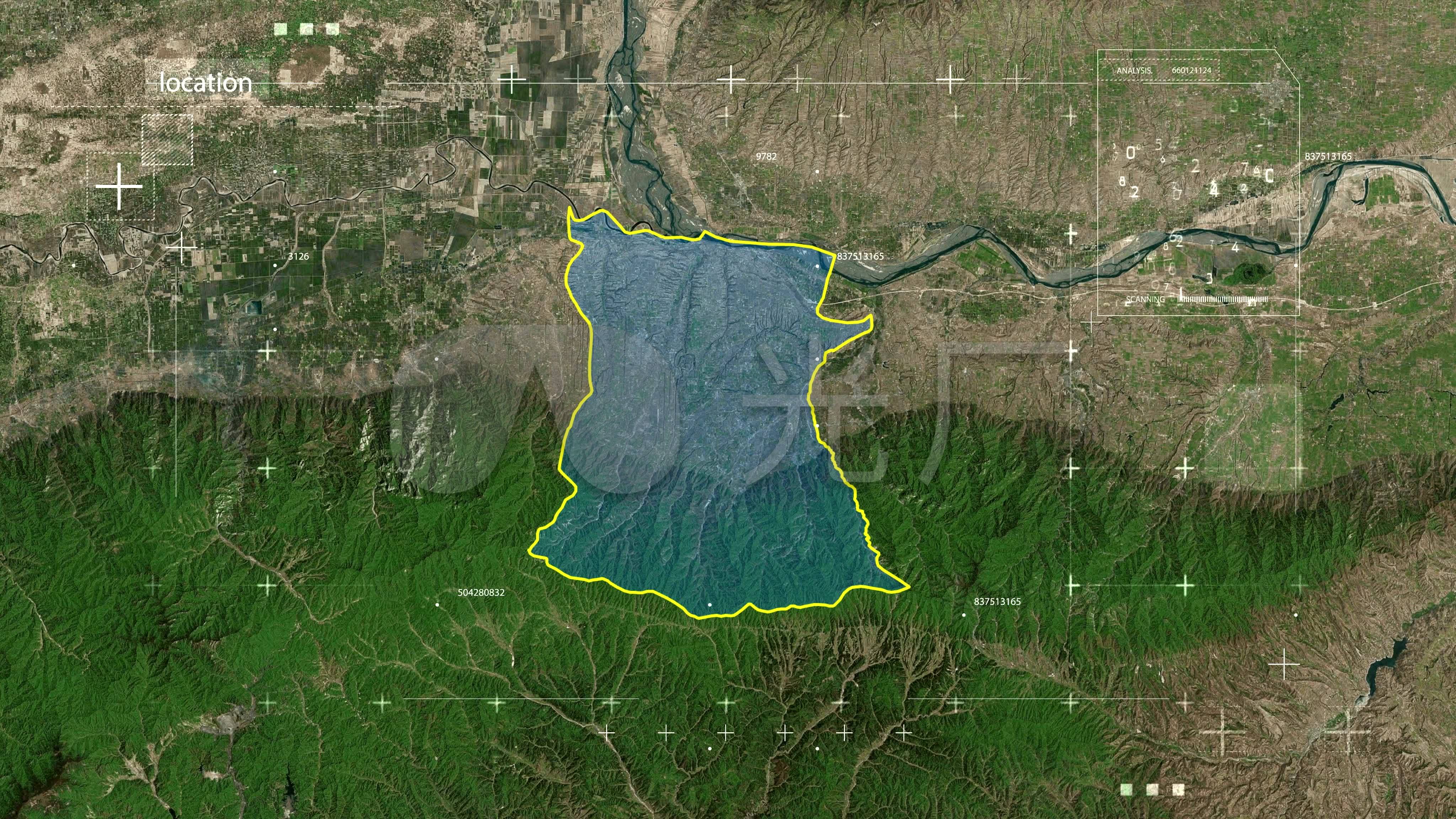 潼关县-陕地图b49_4096x2304_高清视频素材下载(编号