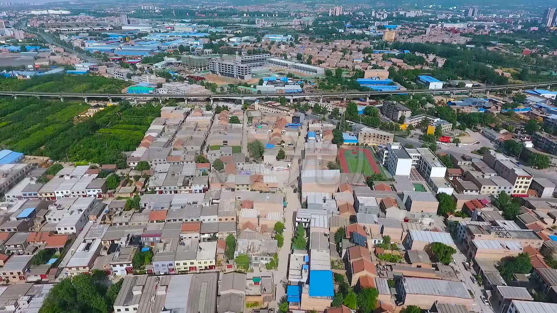 西安灞桥区城中村民房航拍_1920x1080_高清视频素材下载(编号:4208060