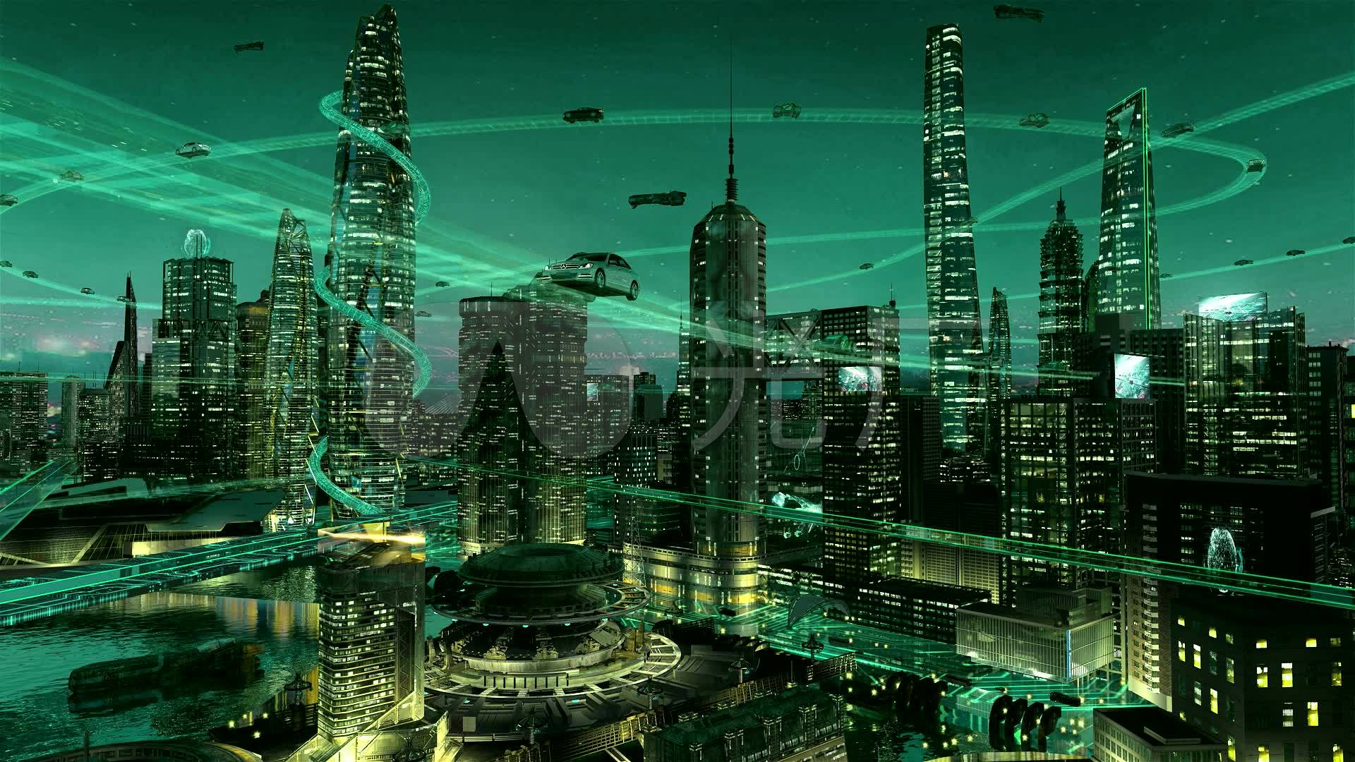 视频素材 实拍视频 科技数码 科幻未来城市 来自视频原始文件或预览