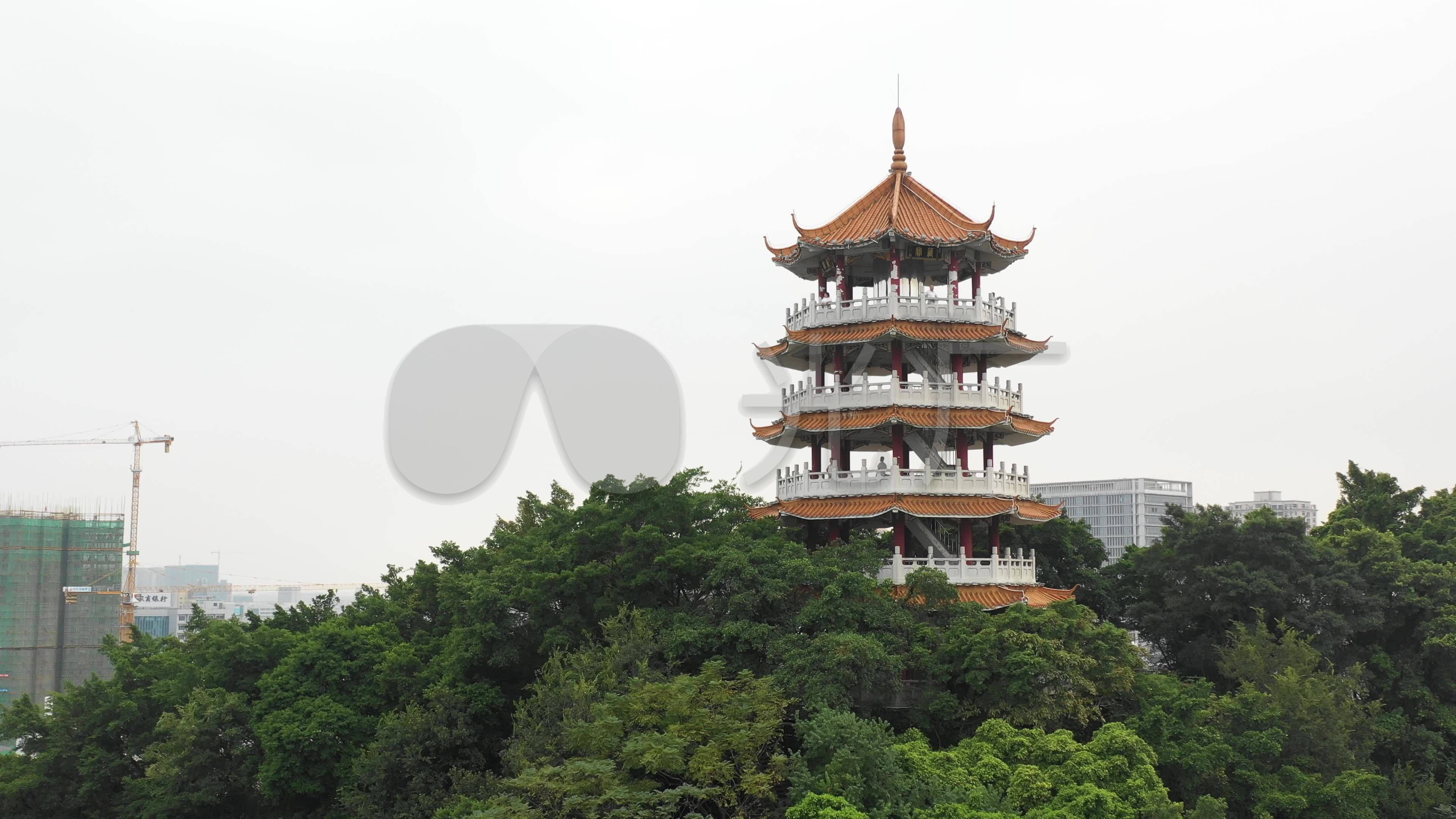 小榄龙山公园龙山公园4k航拍小榄_3840x2160_高清视频