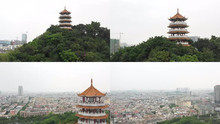 小榄龙山公园龙山公园4k航拍小榄