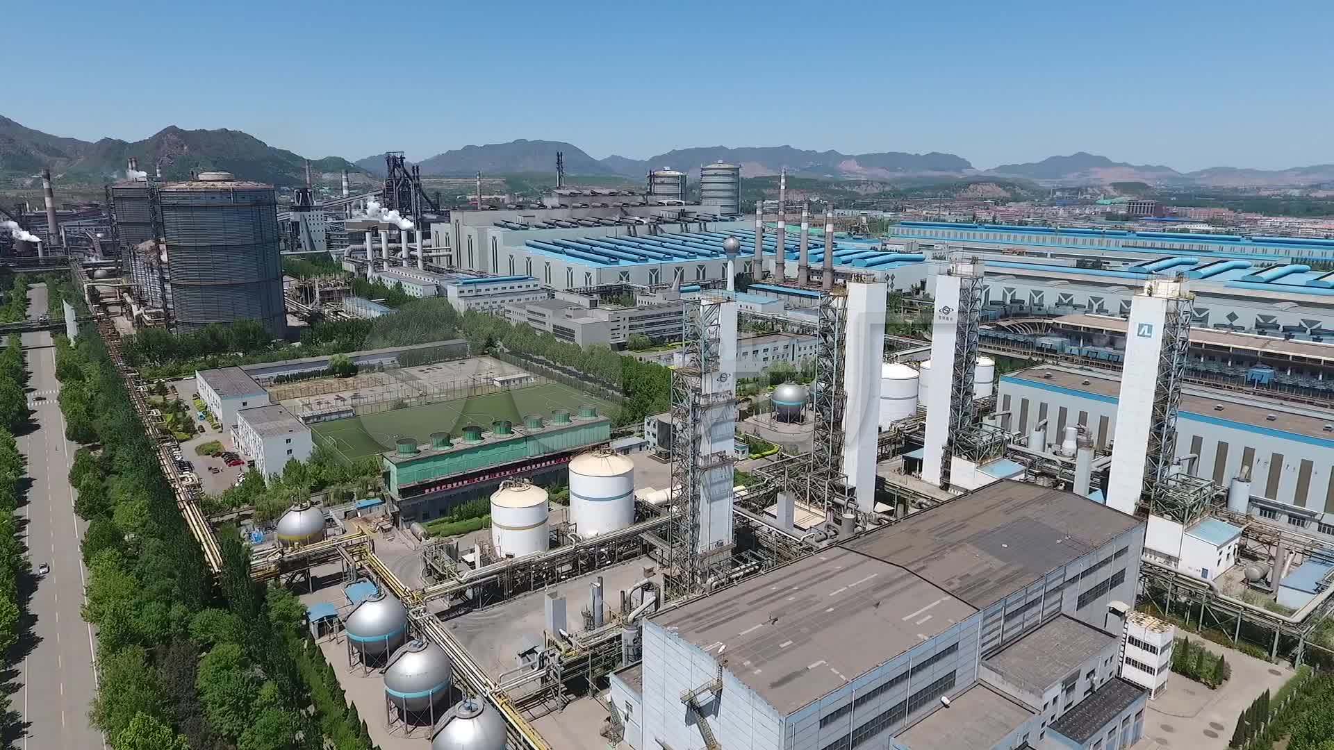 首钢迁钢钢铁厂房航拍_1920x1080_高清视频素材下载(编号:4224077)
