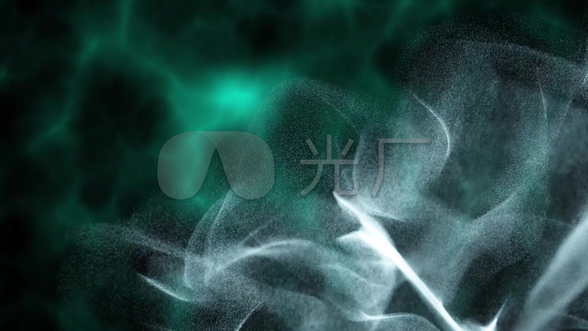 青色光沙粒子飘动年会晚会背景