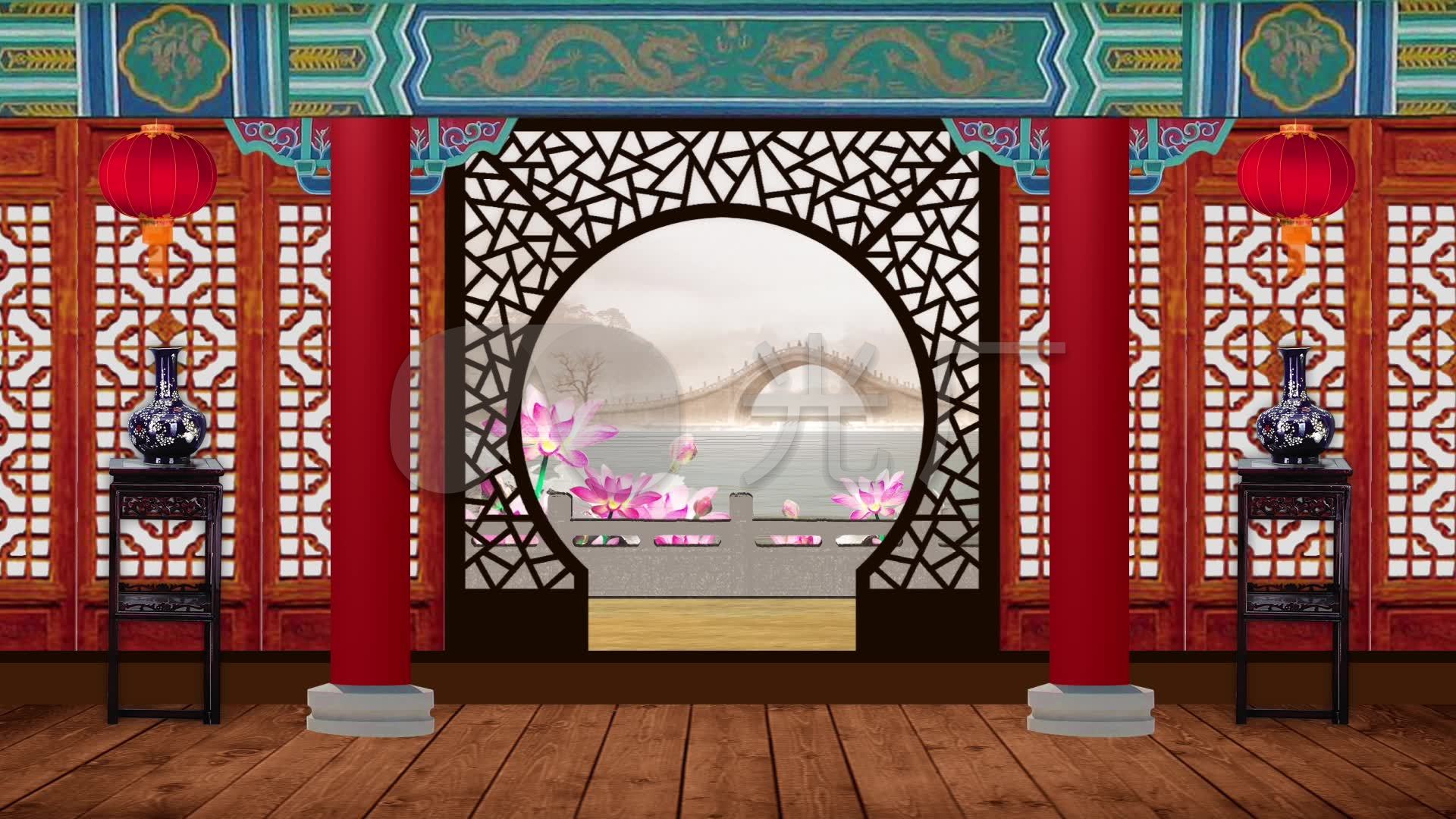 古代大厅客厅背景循环_1920x1080_高清视频素材下载