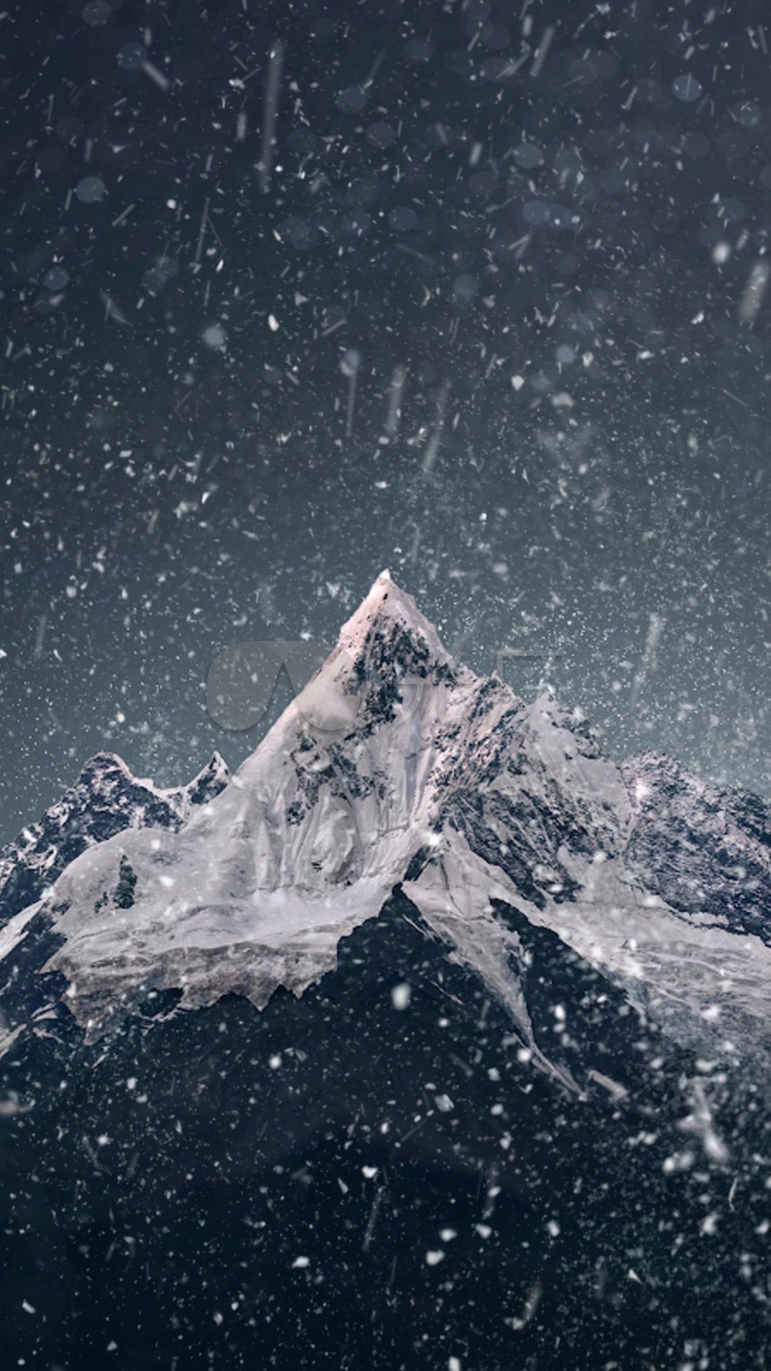 【竖屏】雪山暴风雪-08_2160x3840_高清视频素材下载(编号:4233023)