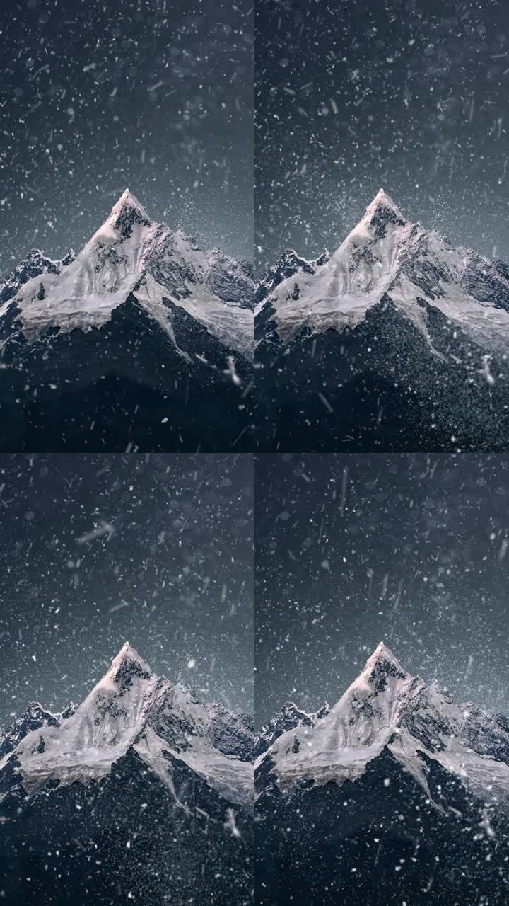 雪山暴风雪
