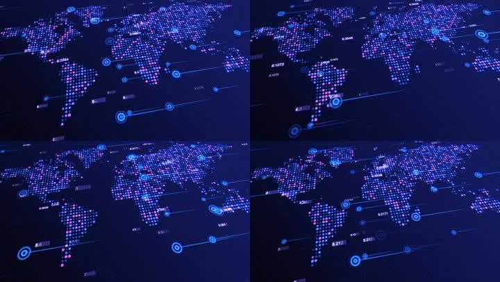 可以翻页哟画质举报 粒子地图世界地图信息科技hud科幻地图地图元素地