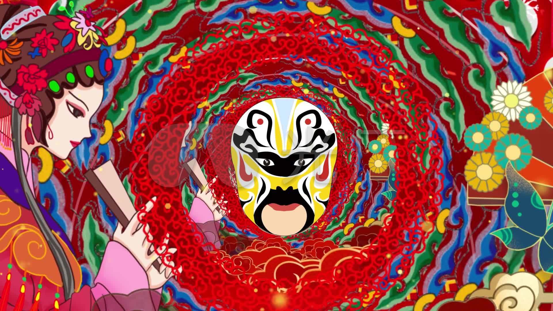 《川剧变脸》喜庆新年戏曲京剧背景