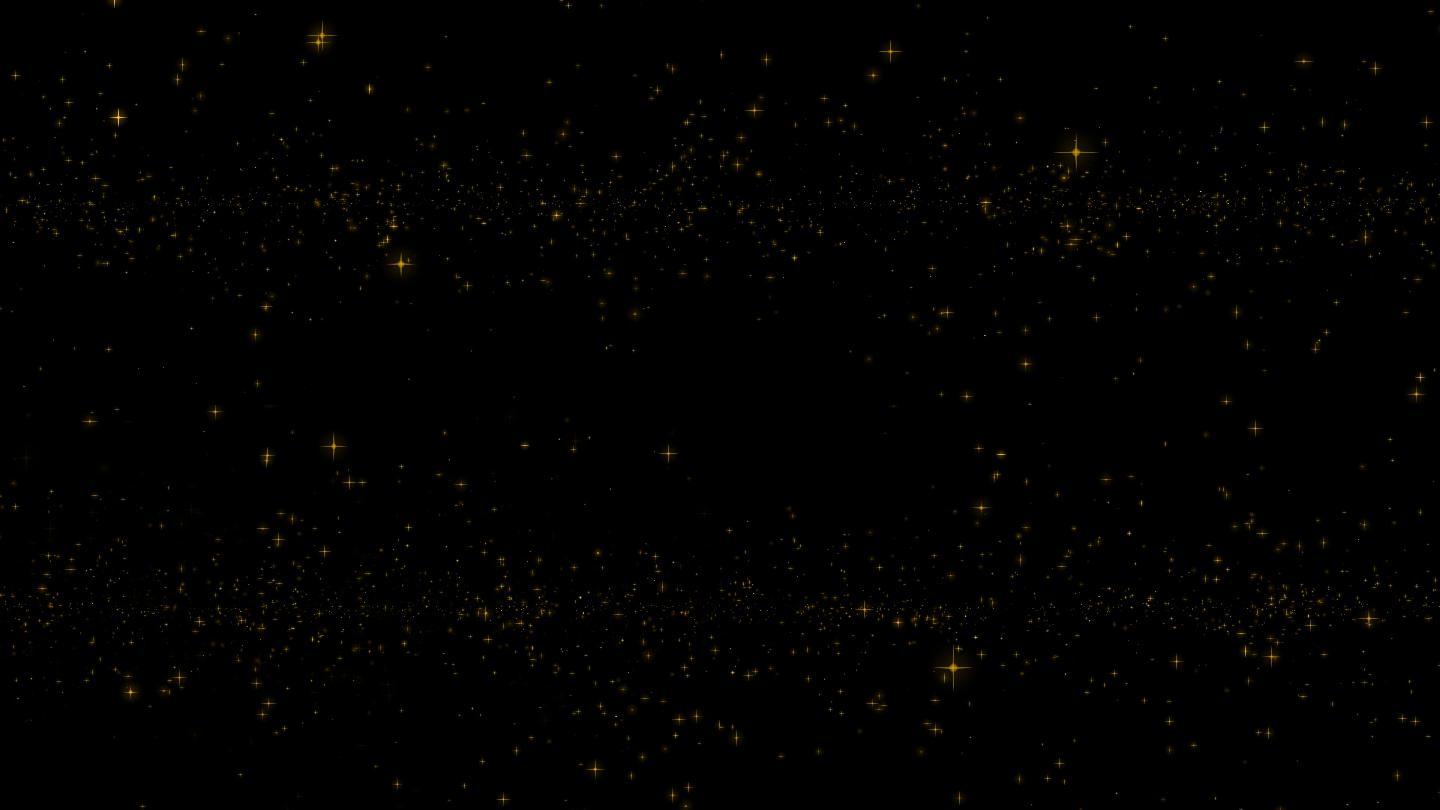 唯美金色微光星星粒子带透明通道