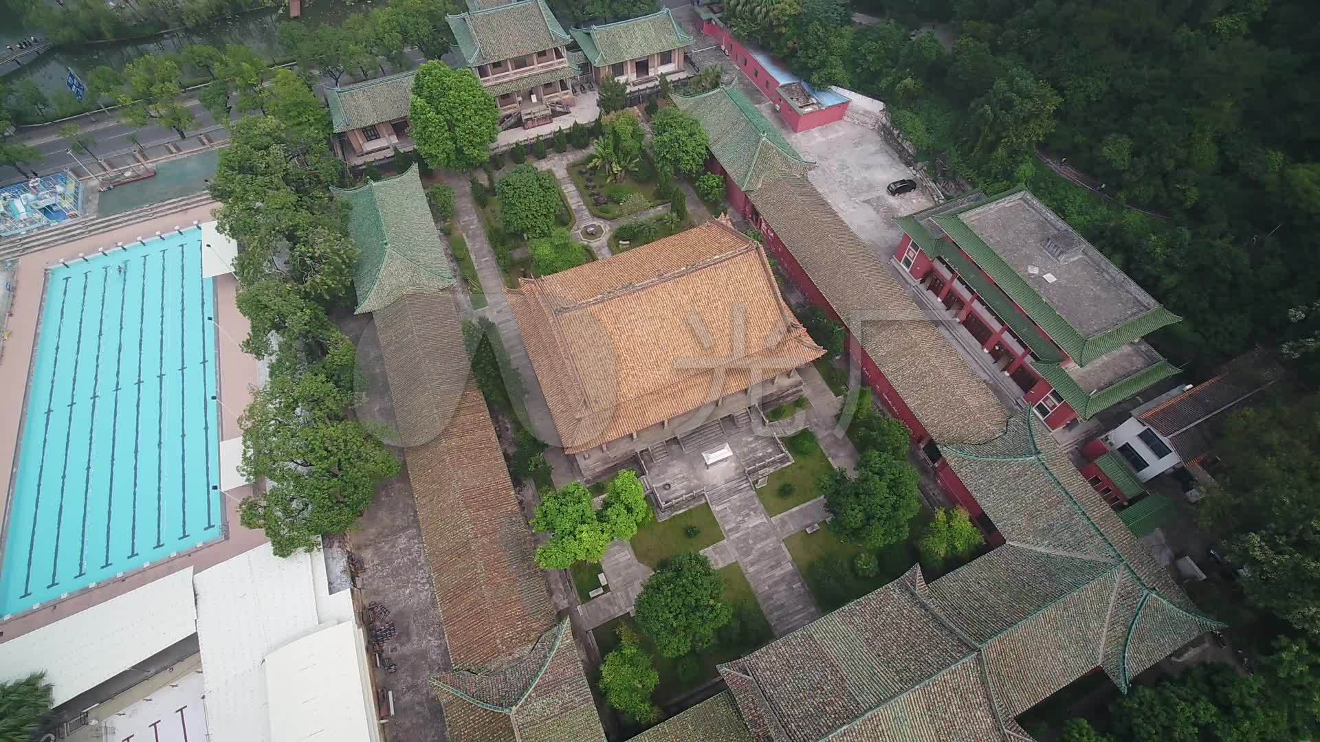 航拍新会学宫_视频素材包下载(编号:4251569)_实拍视频_vj师网 www.