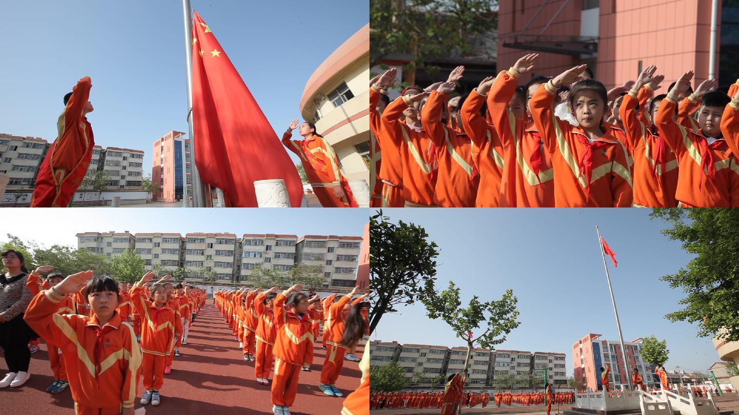 小学生热爱祖国升国旗