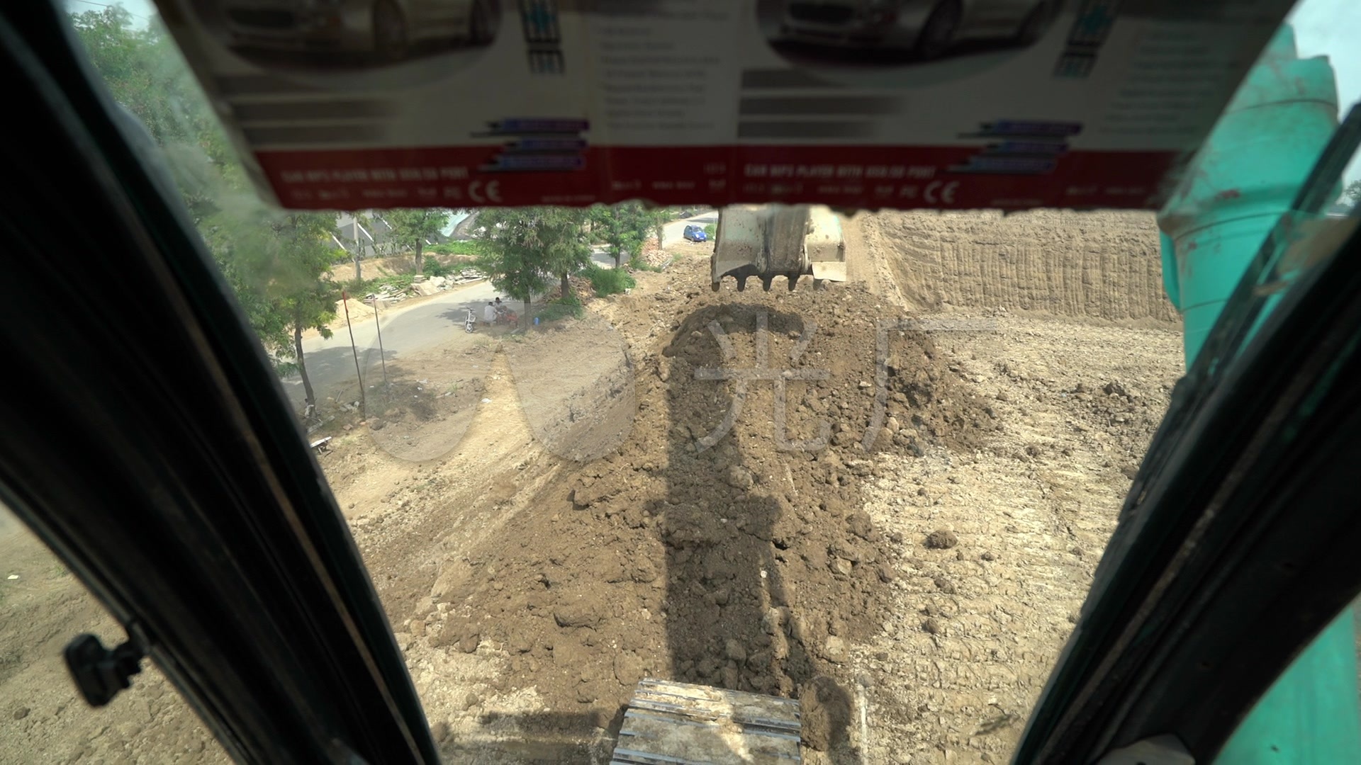 大棚建设农业挖掘机主观第一视角驾驶舱工程