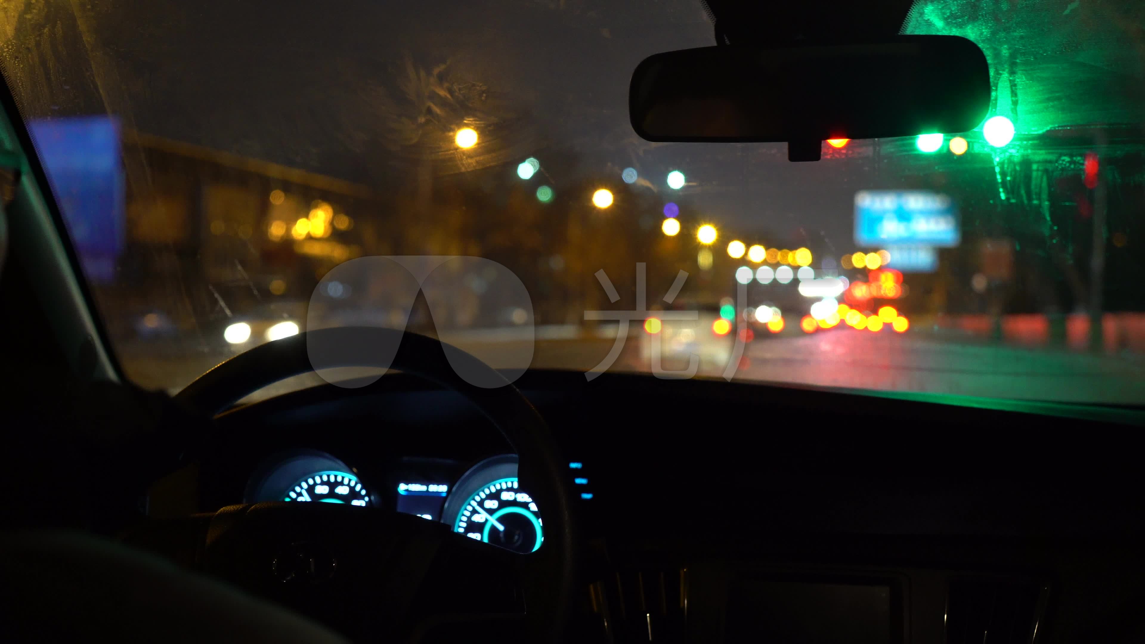 4k夜晚开车-晚上开车-车窗外城市夜景_3840x2160_高清