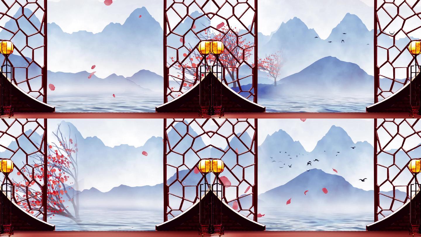 视频素材 舞台背景 配乐歌舞 水墨古风《知否知否》主题曲配乐成品